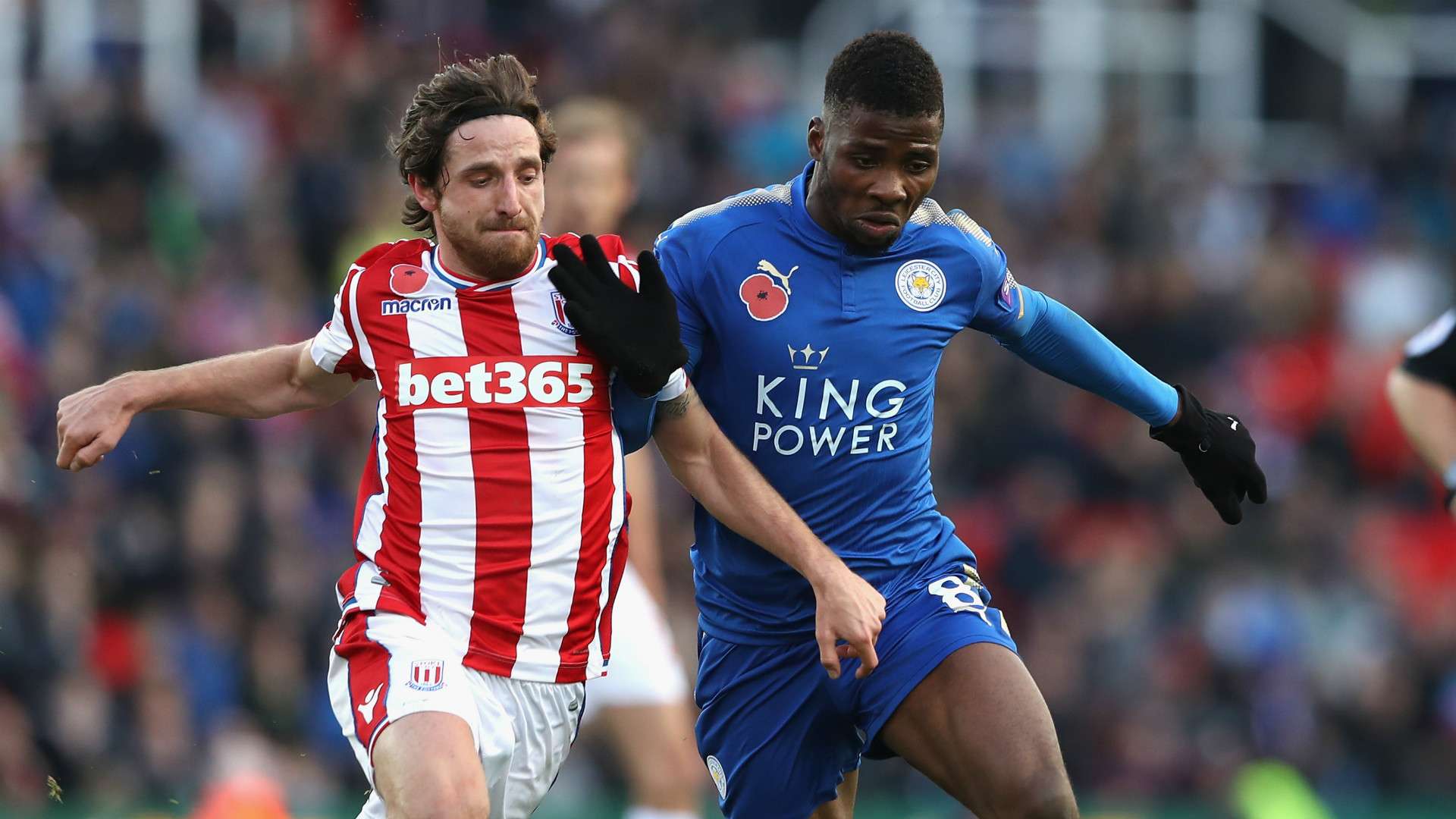 Joe Allen Kelechi Iheanacho Stoke City Leicester City