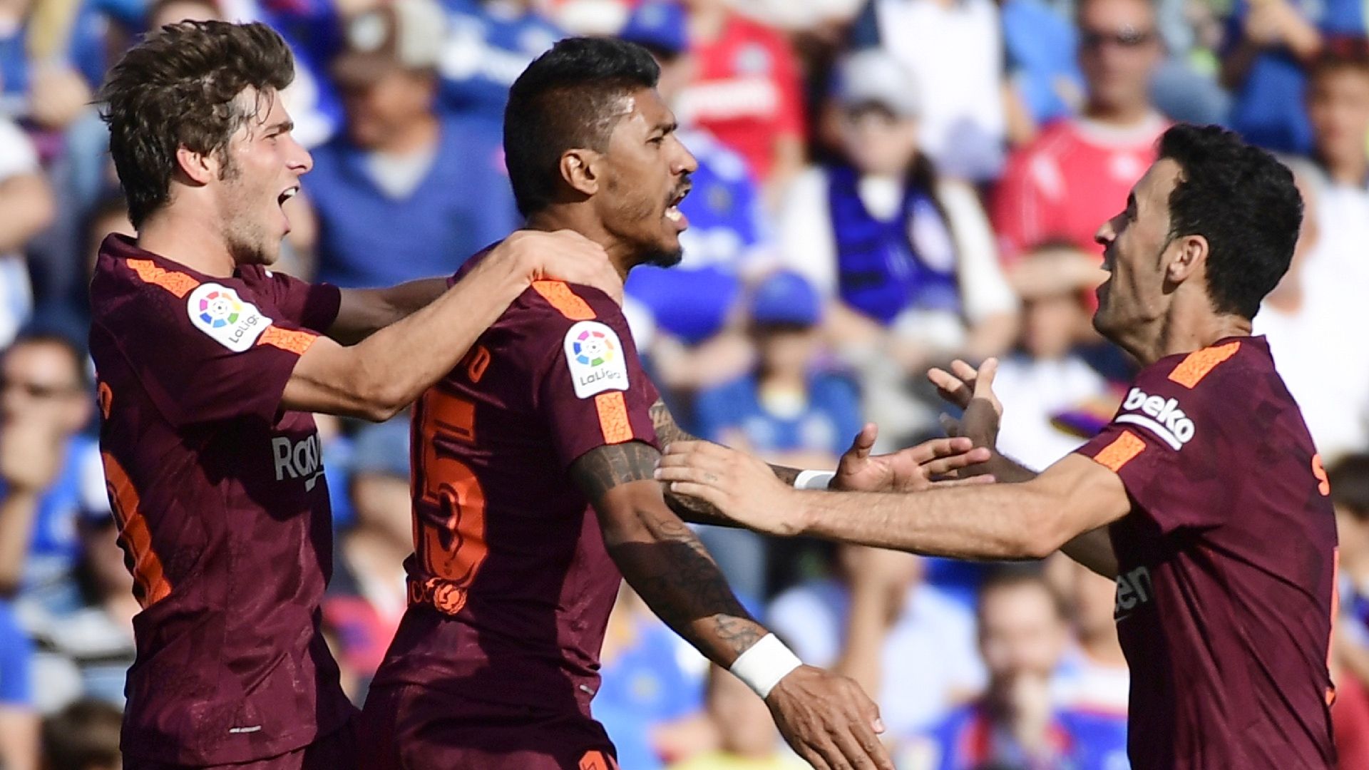Paulinho Sergio Busquets Getafe Barcelona LaLiga 16092017