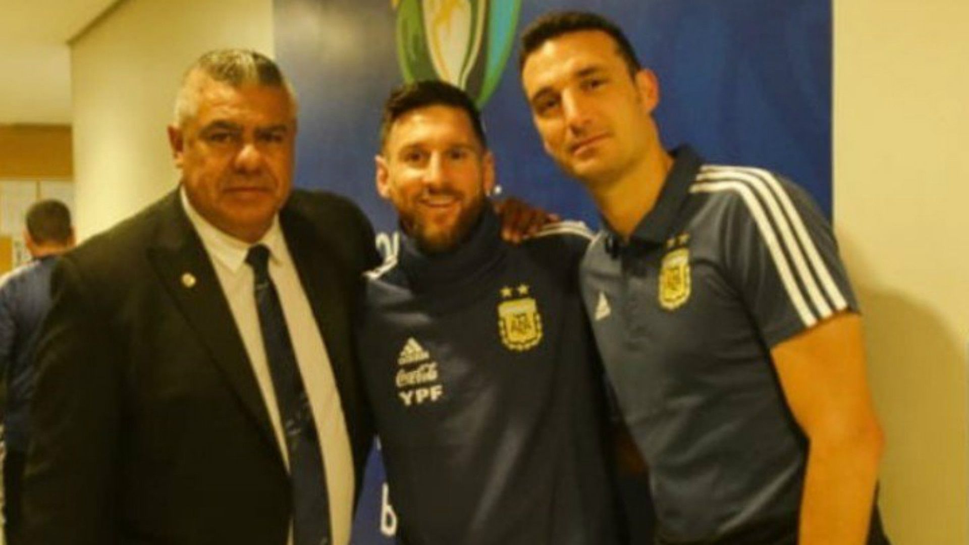 Lionel Messi Claudio Tapia Lionel Scaloni Seleccion Argentina 06072019