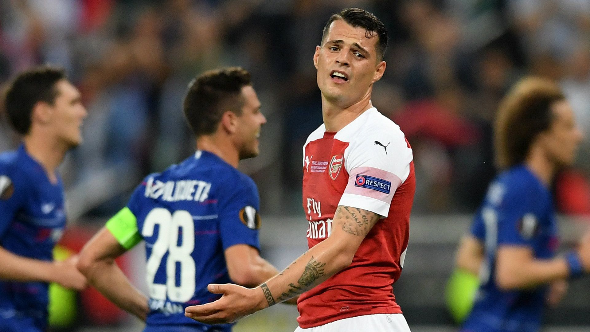 Granit Xhaka Chelsea vs Arsenal Europa League final 2018-19