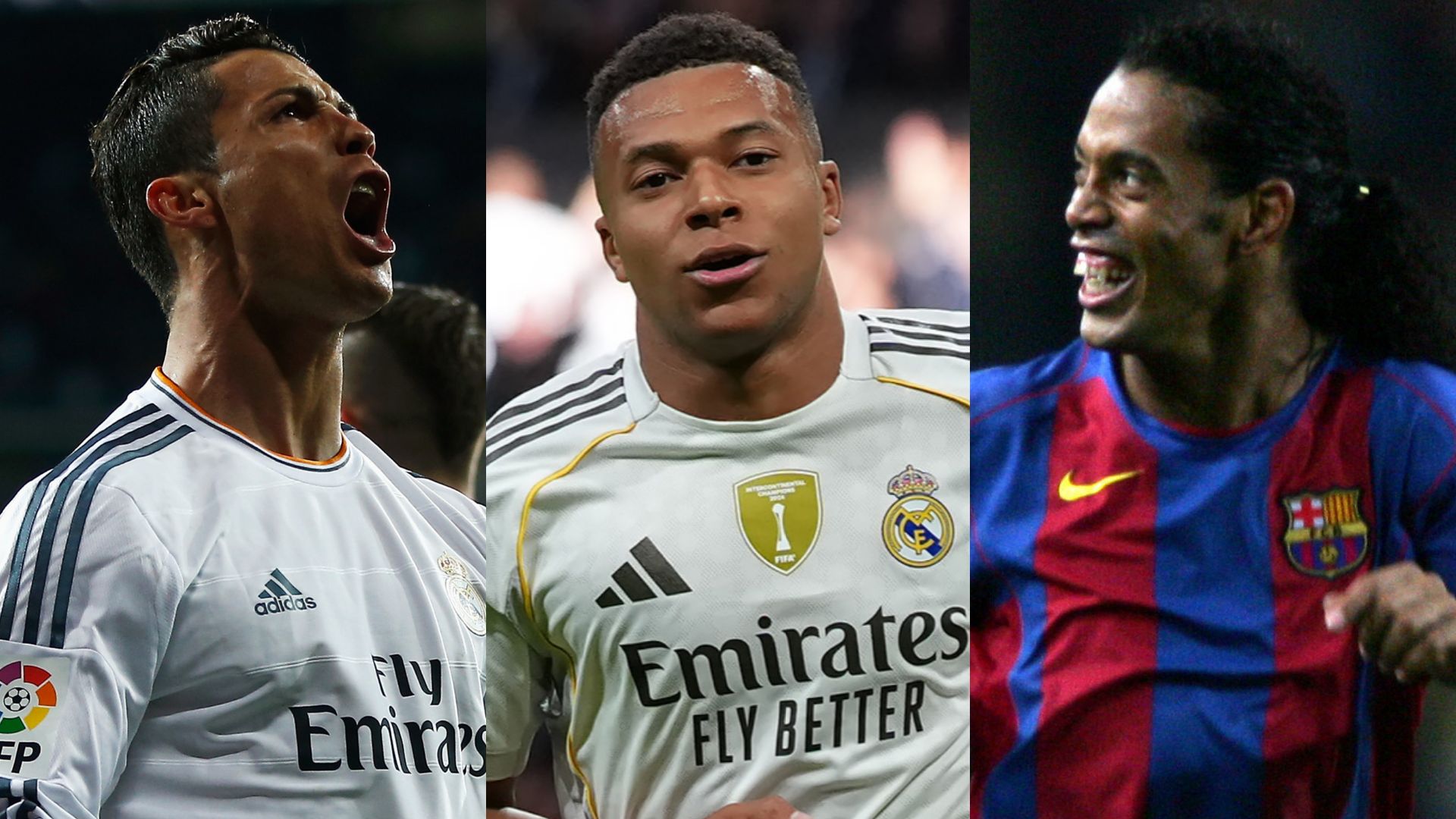 Kylian Mbappe Cristiano Ronaldo Ronaldinho Real Madrid Barcelona Clasico