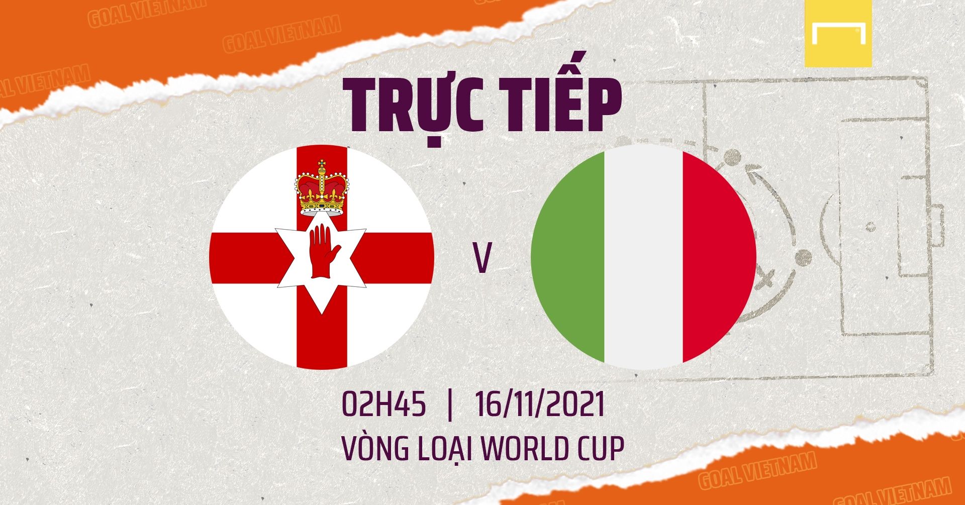 Live North Ireland vs Italy 2022 WCQ GFX