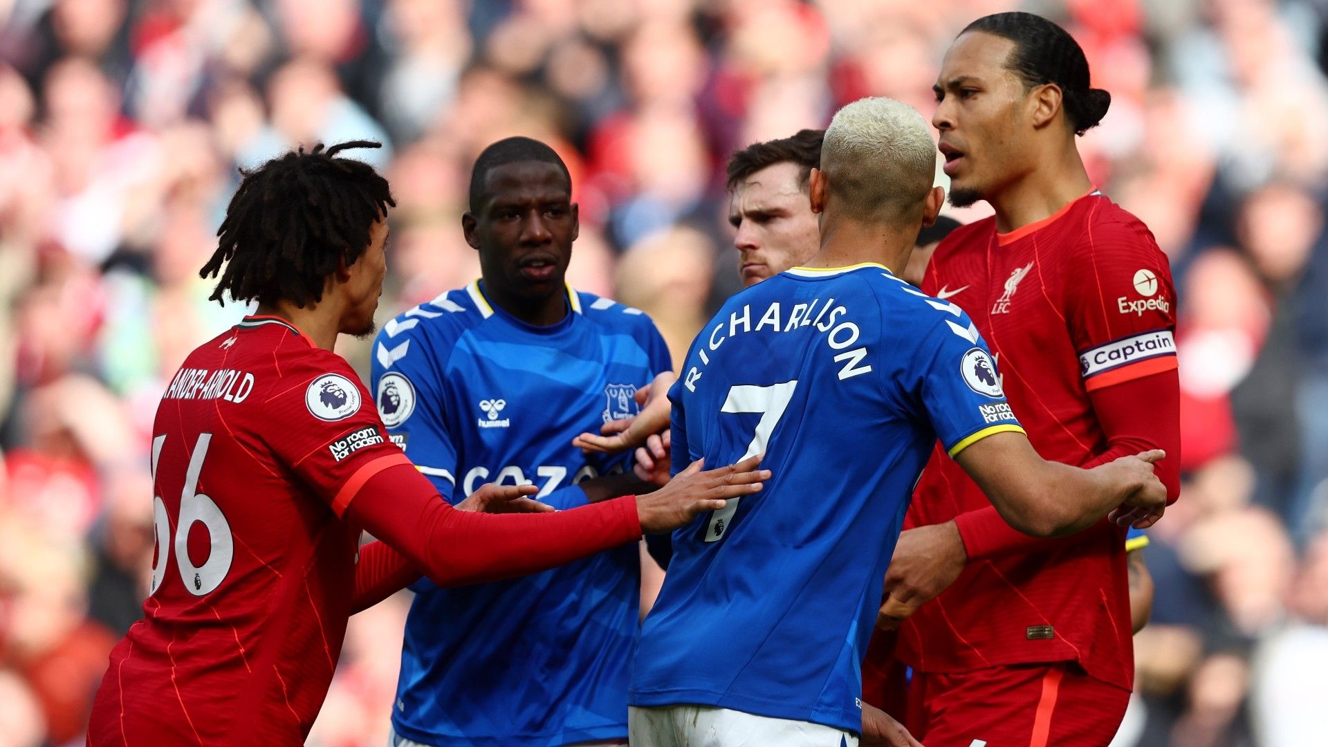 Virgil van Dijk Liverpool Everton 2021-22