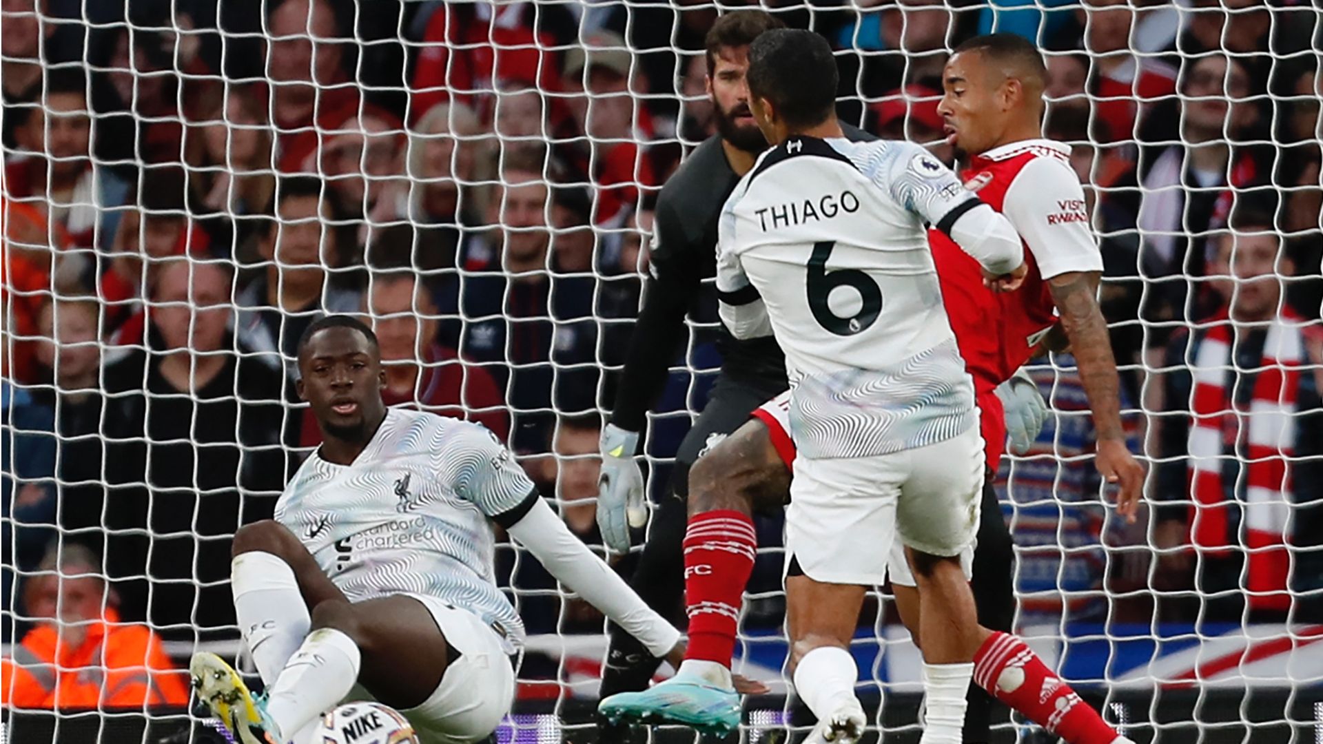 Thiago Alcantara Gabriel Jesus Arsenal Liverpool 2022