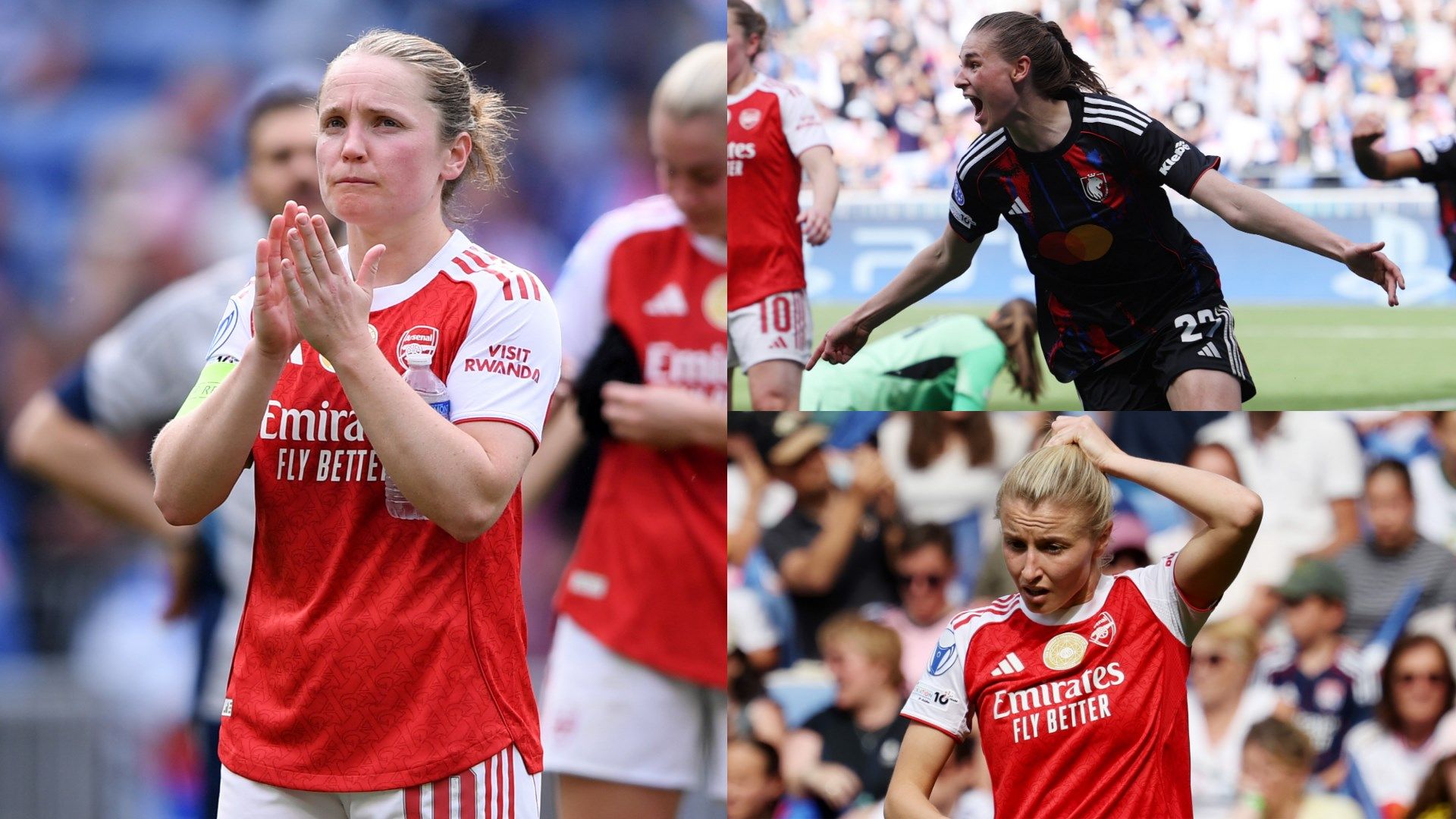 Kim Little Jule Brand Leah Williamson Arsenal Lyon Women composite