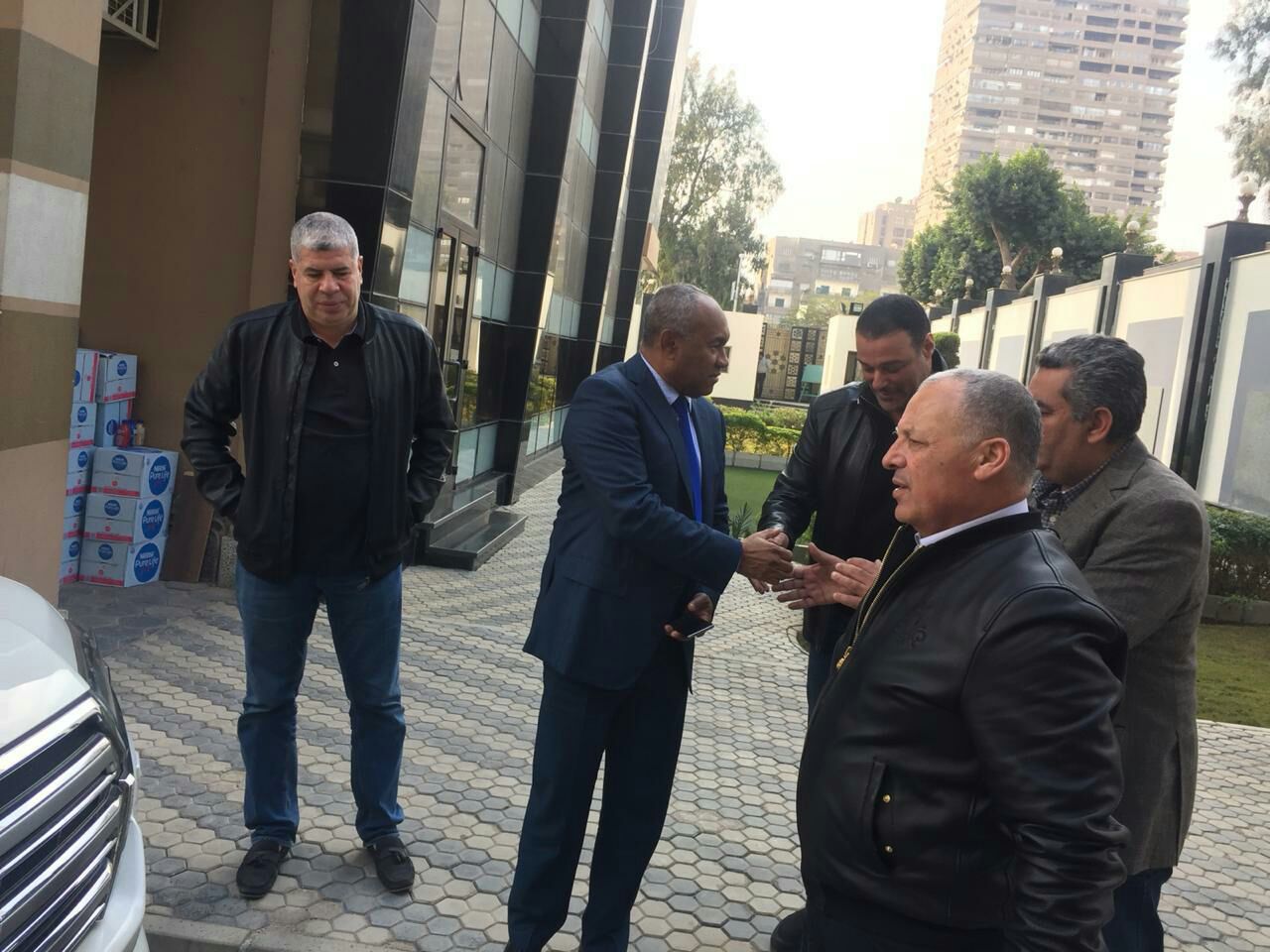 هاني أبو ريدة وأحمد شوبير وأحمد أحمد