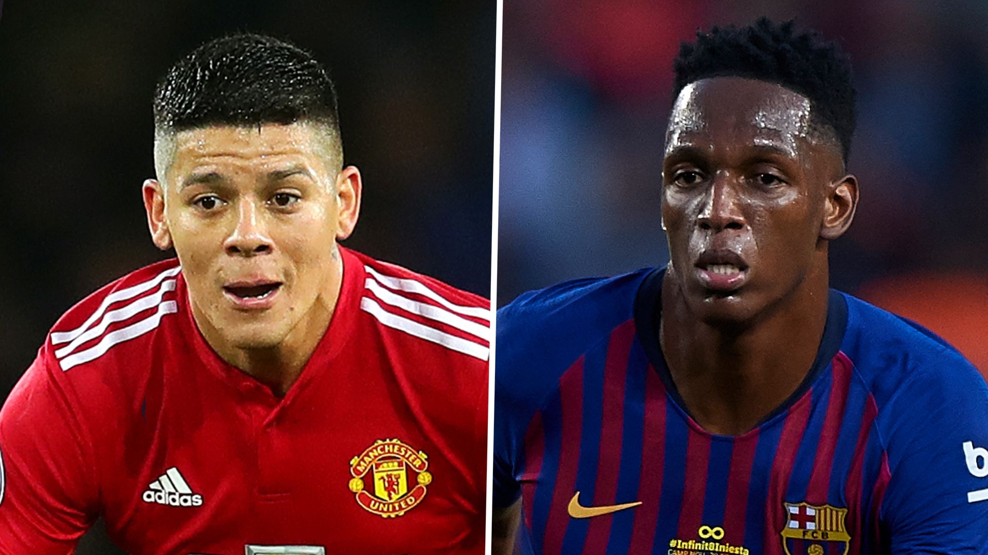 Marcos Rojo Yerry Mina Man Utd Barcelona 2017-18