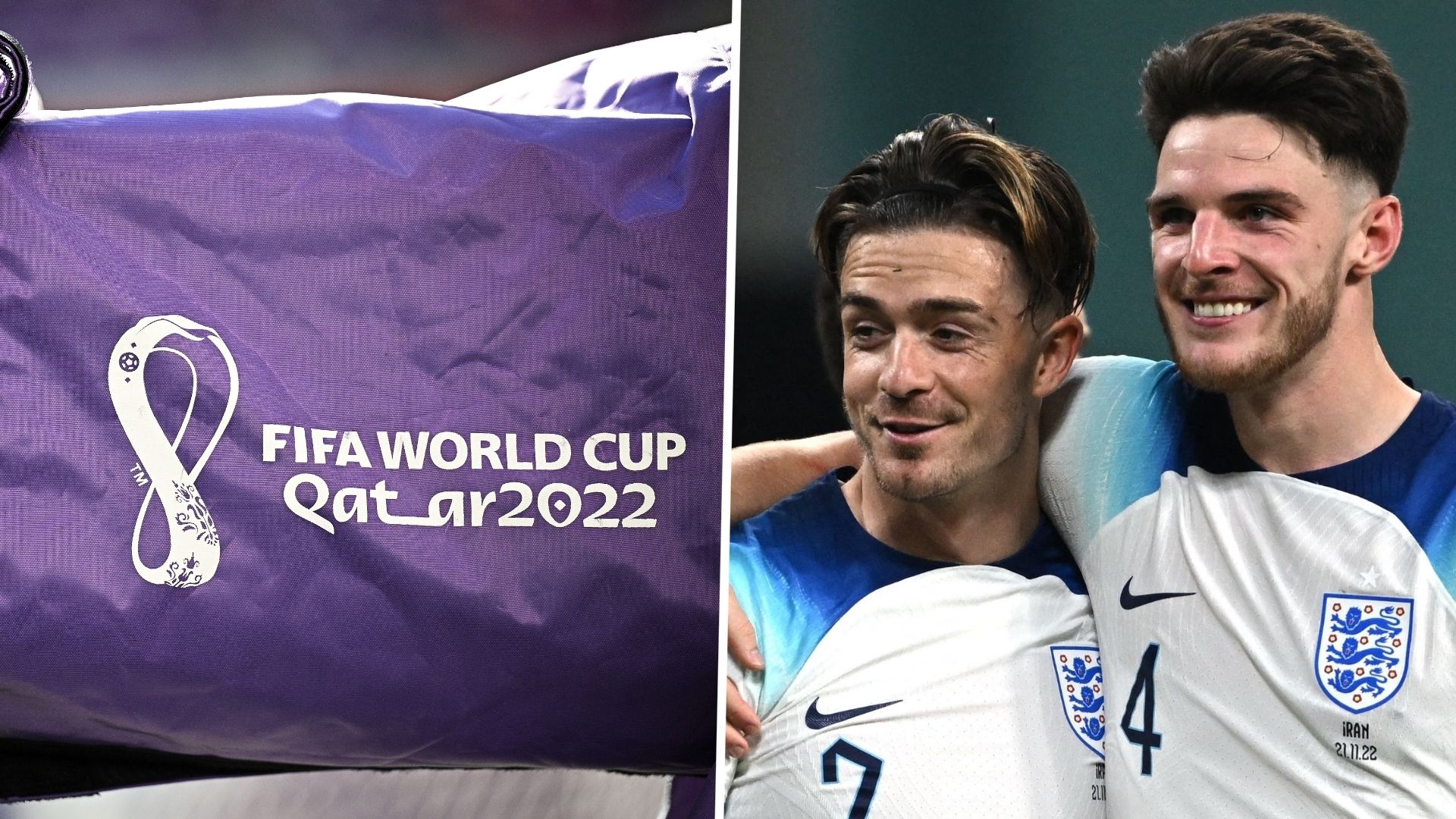 World Cup 2022 TV camera Jack Grealish Declan Rice England