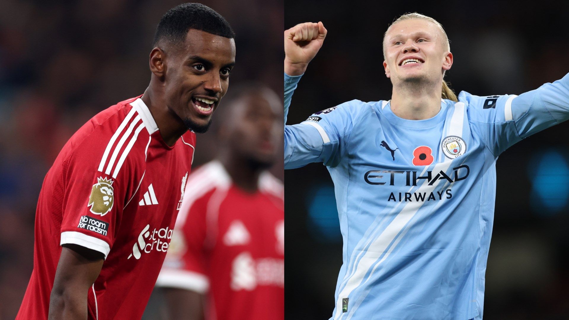 Alexander Isak Erling Haaland GFX