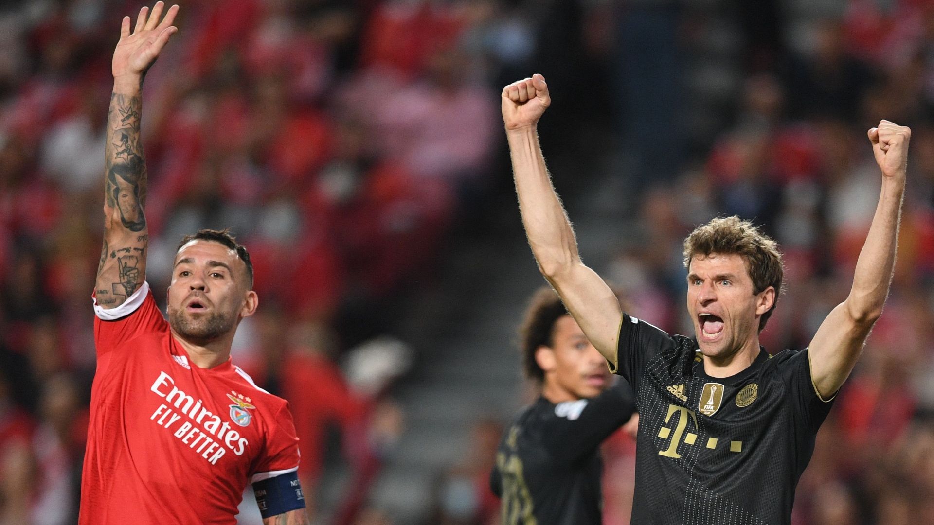 Thomas Müller Nicolas Otamendi Bayern Benfica 20-10-2021