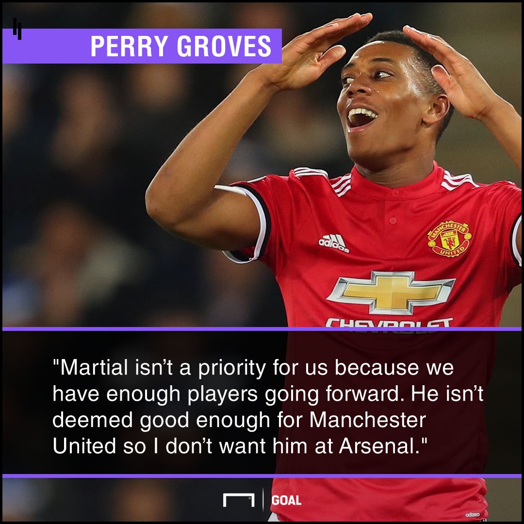 Anthony Martial not for Arsenal Perry Groves