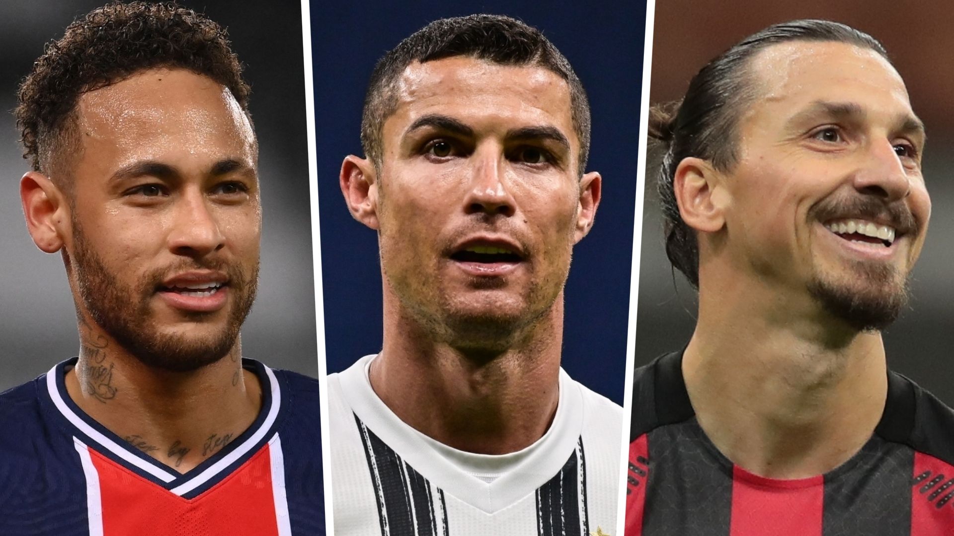 Neymar Cristiano Ronaldo Zlatan Ibrahimovic 2020-21