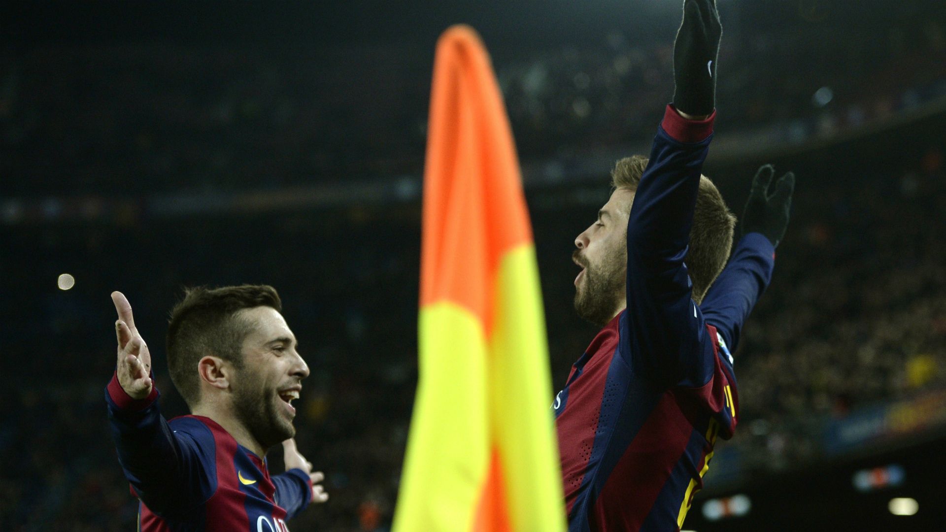 Gerard Pique Jordi Alba Barcelona Villarreal Copa del Rey 02112015