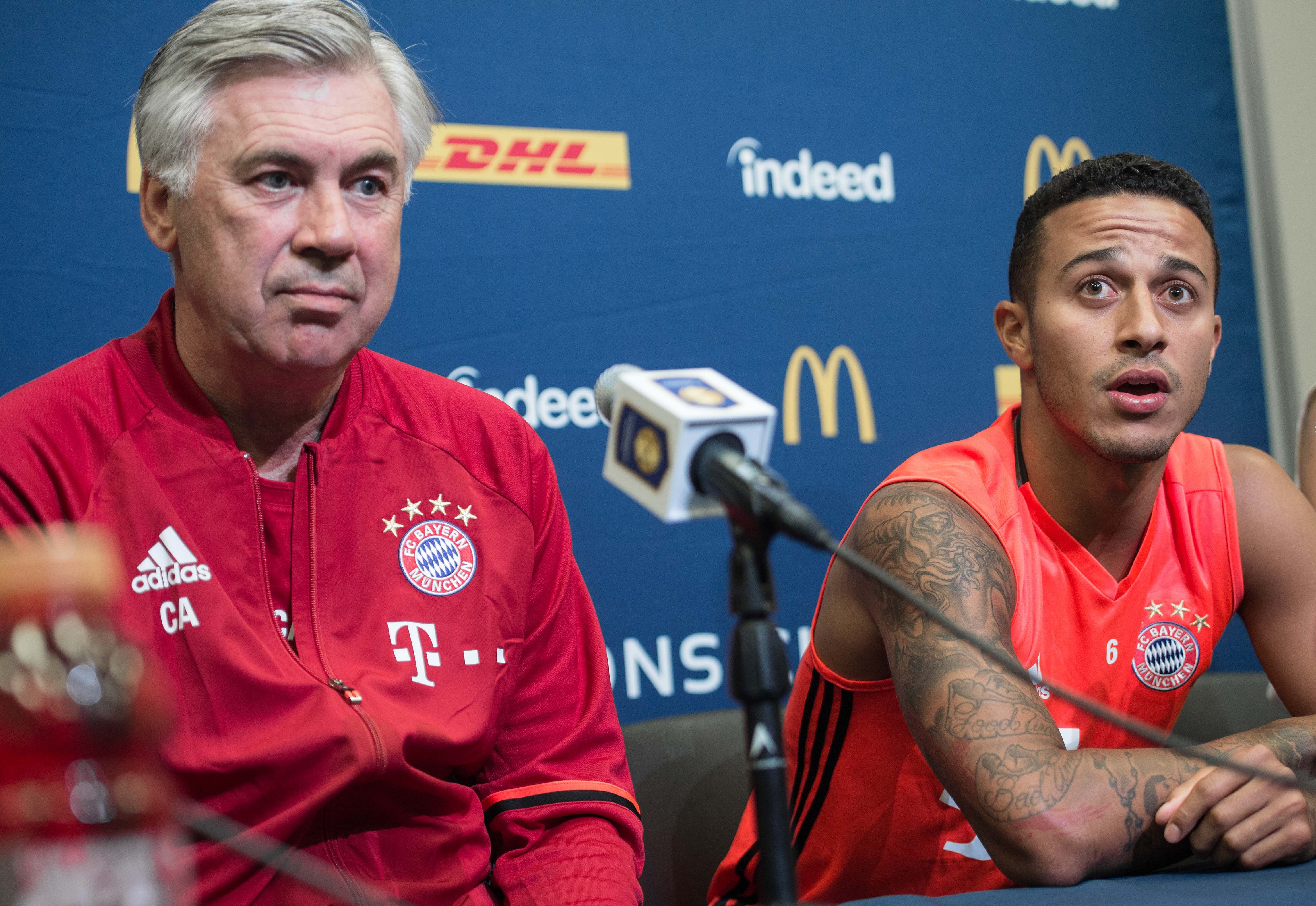 Carlo Ancelotti Thiago Bayern Munich ICC news conference 07292016