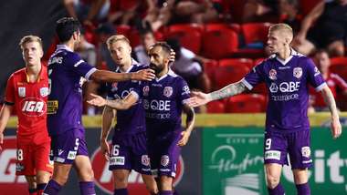 Diego Castro Adelaide United v Perth Glory A-League 10022017