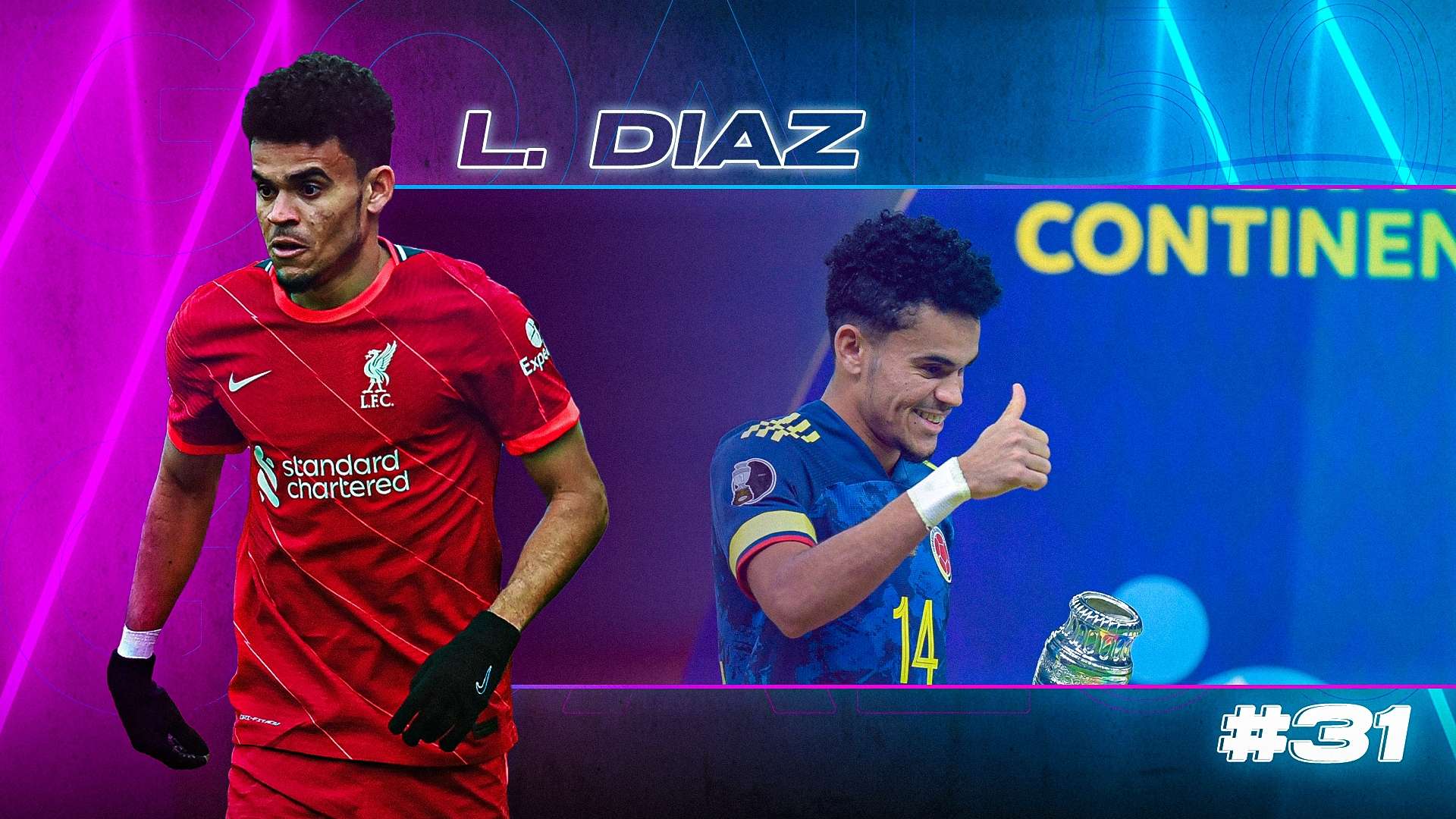 GOAL50 2022 Luis Díaz GFX Ranking