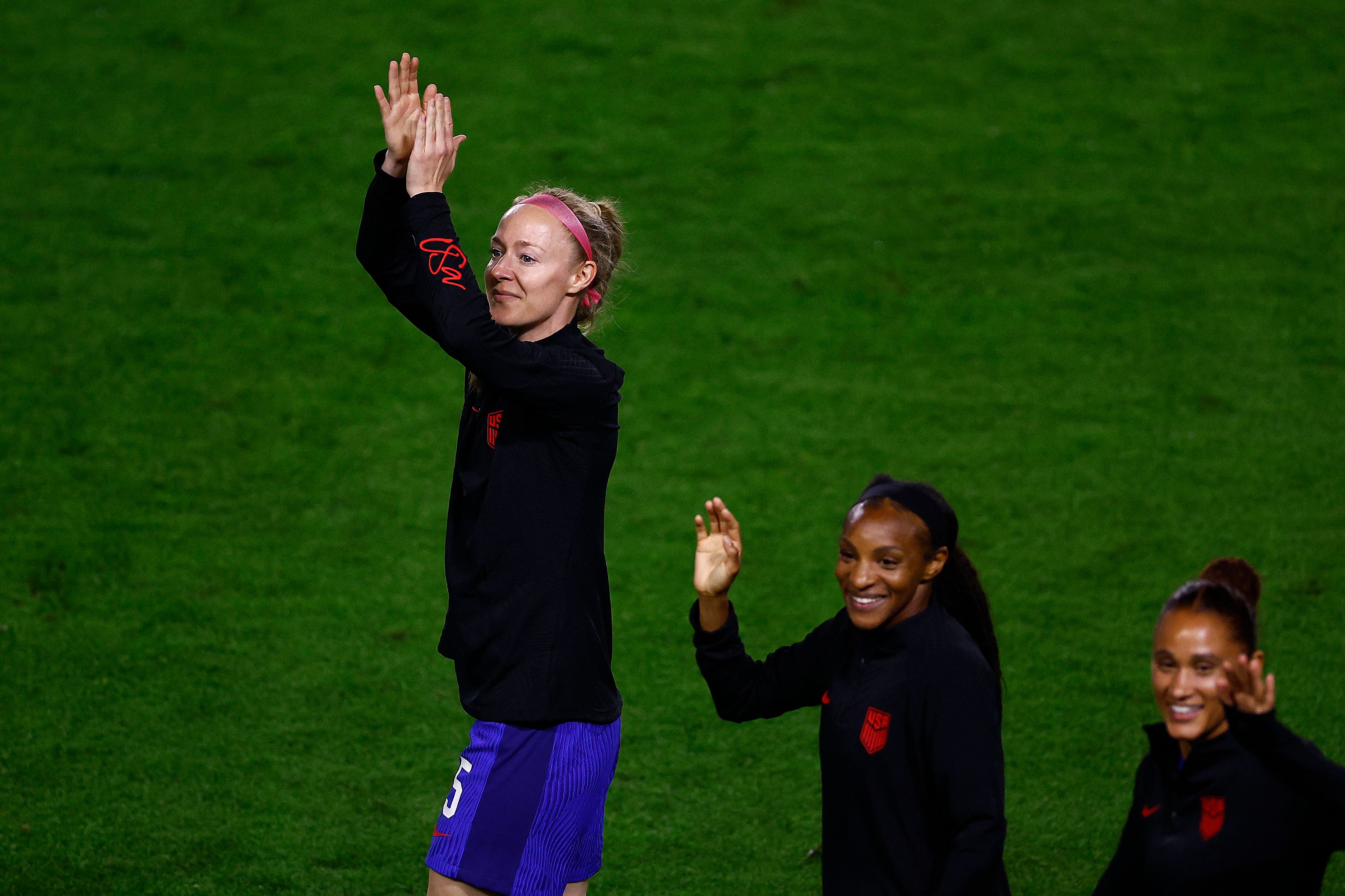 Becky Sauerbrunn and Crystal Dunn