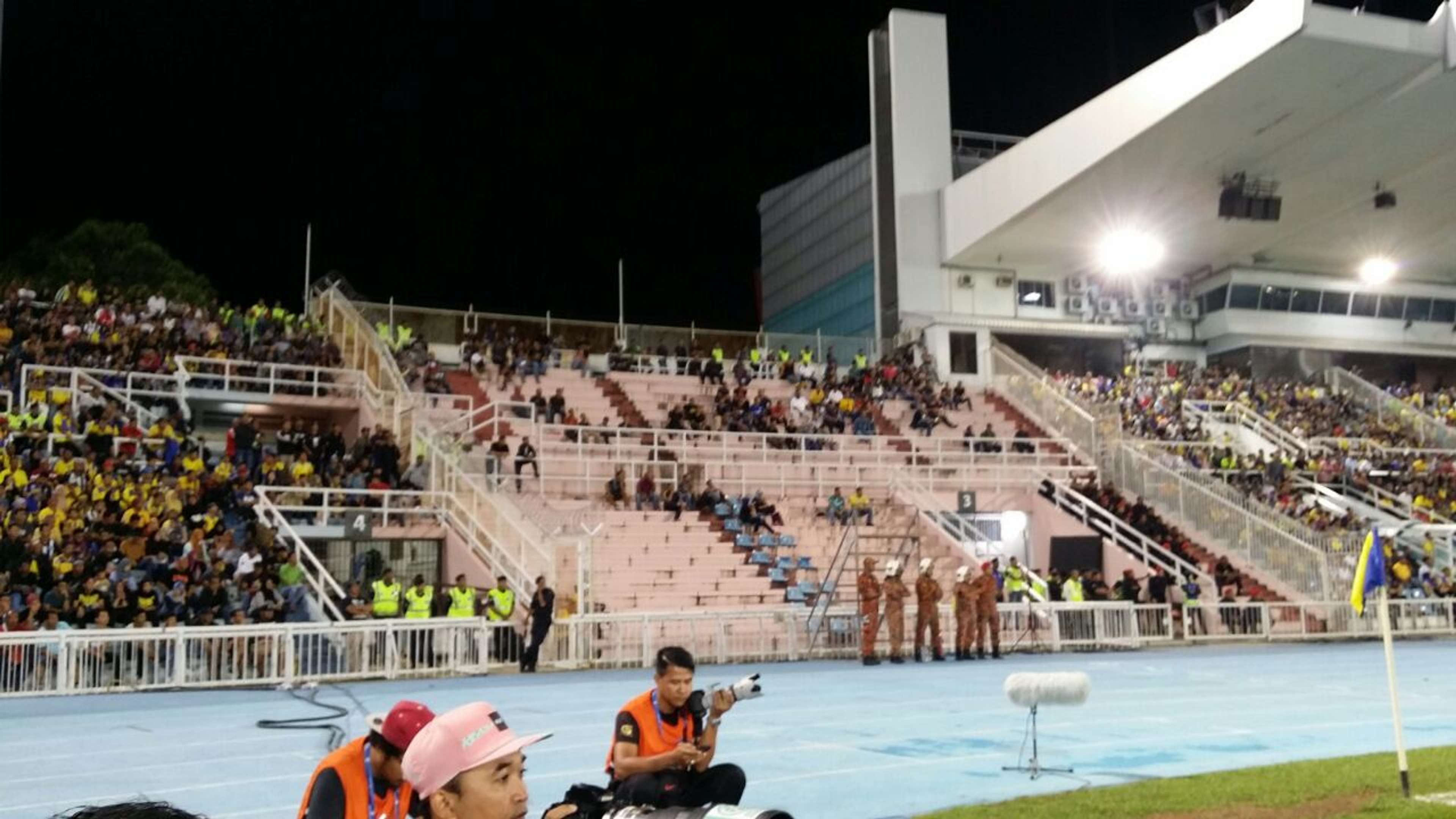 Empty away stands after JDT fans were denied entry 01042017