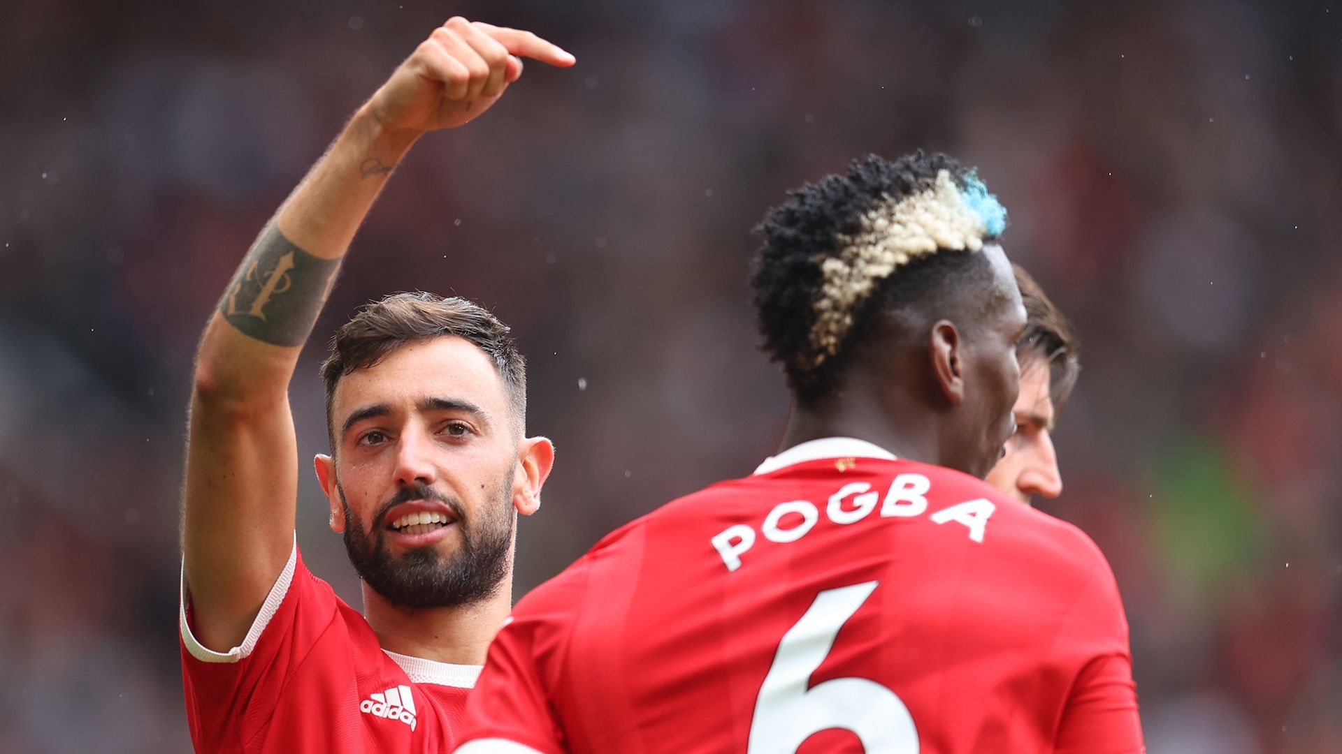 Bruno Fernandes Paul Pogba Manchester United Leeds Premier League 2021-22