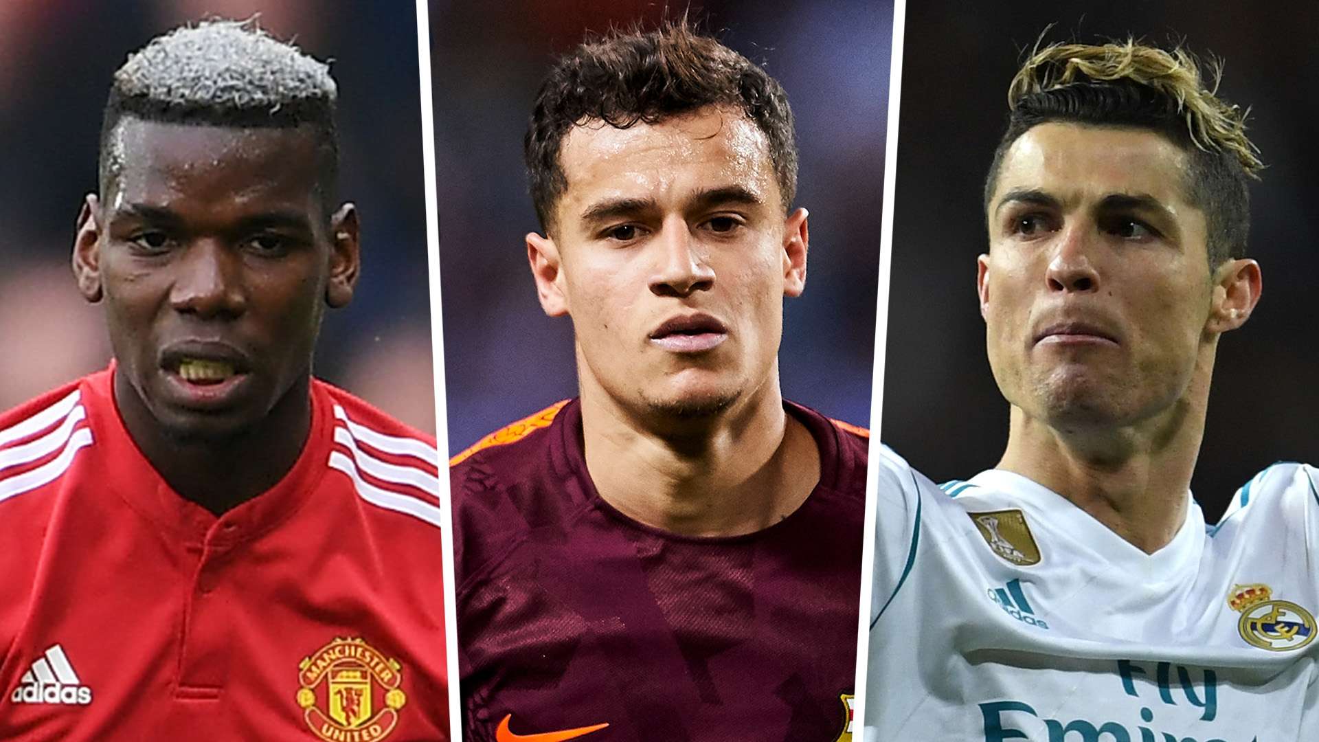 Paul Pogba Philippe Coutinho Cristiano Ronaldo