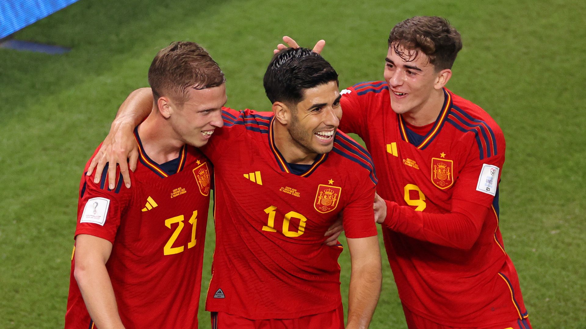 Dani Olmo Marco Asensio Gavi Spain Costa Rica World Cup Qatar 2022