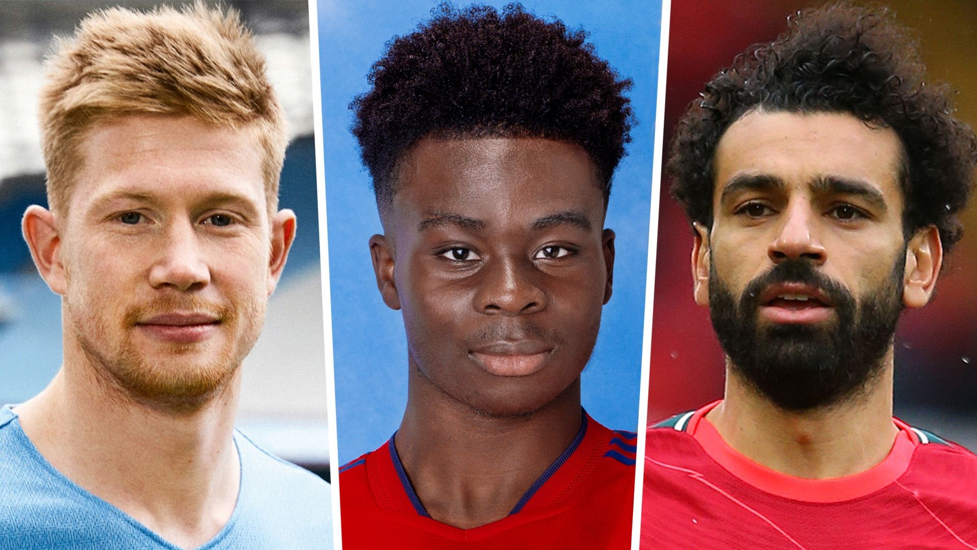 Kevin De Bruyne Bukayo Saka Mohamed Salah