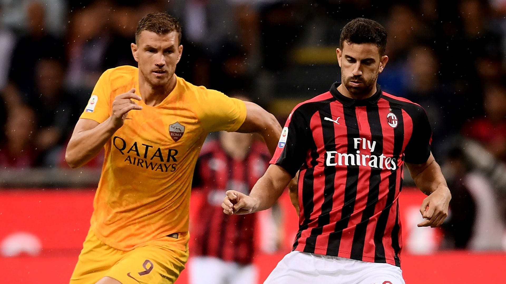 Edin Dzeko, Roma, Mateo Musacchio, AC Milan
