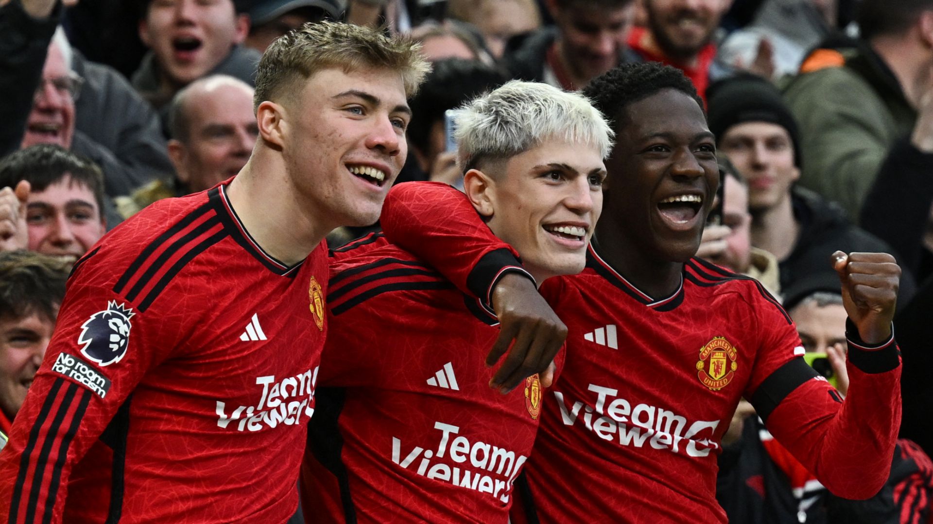 Rasmus Hojlund Alejandro Garnacho Kobbie Mainoo Man Utd