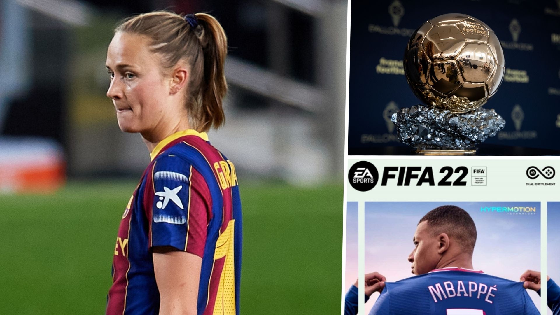 Caroline Graham Hansen Ballon d'Or Fifa 22 composite
