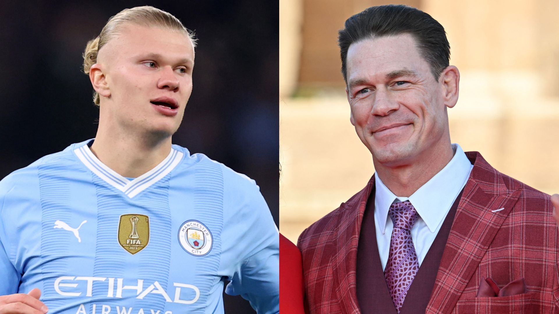 Erling Haaland John Cena split