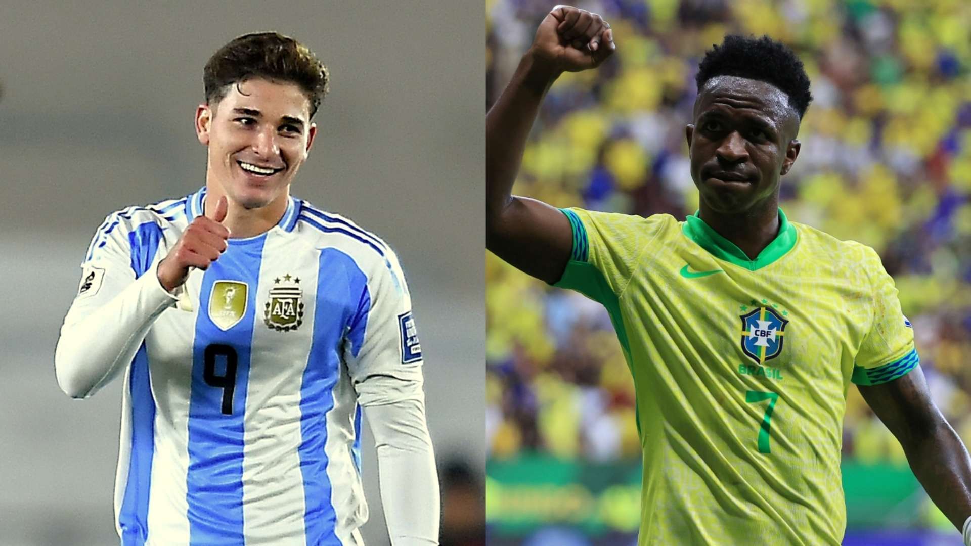 Julian Alvarez Argentina Vinicius Junior Brazil