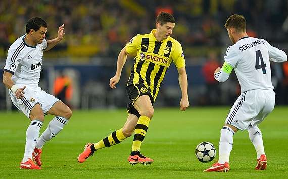 Robert Lewandowski. Borussia Dortmund - Real Madrid