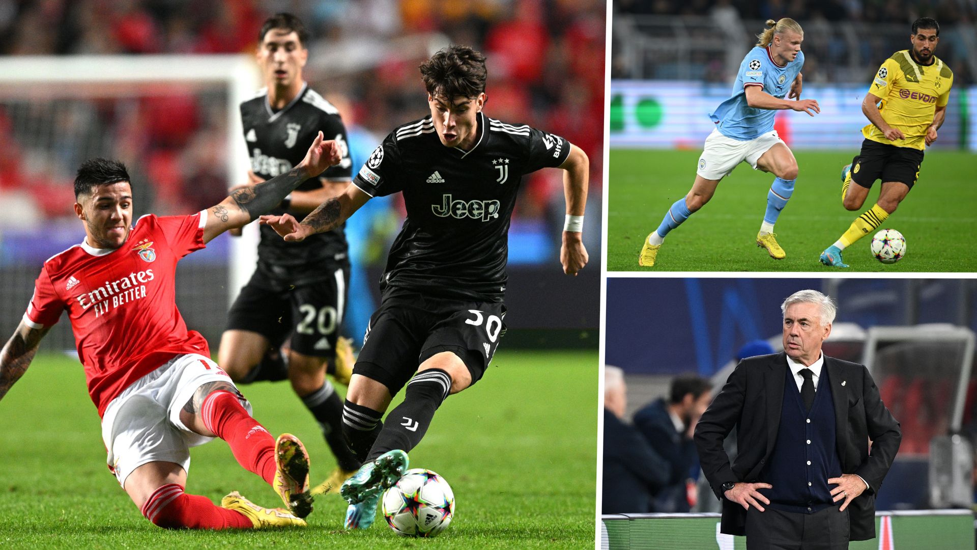 Ligue des champions Benfica Juve Dortmund Man City Real