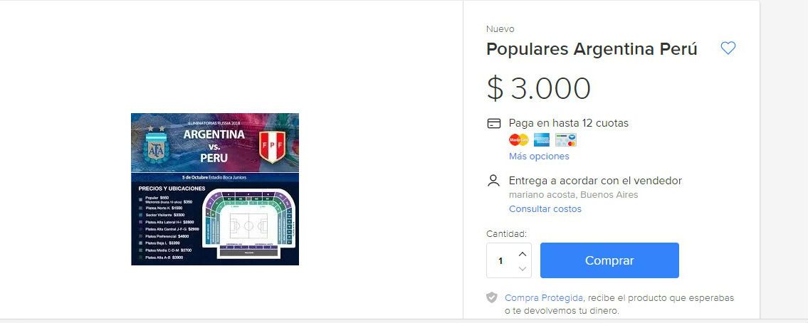 Argentina Peru Entradas