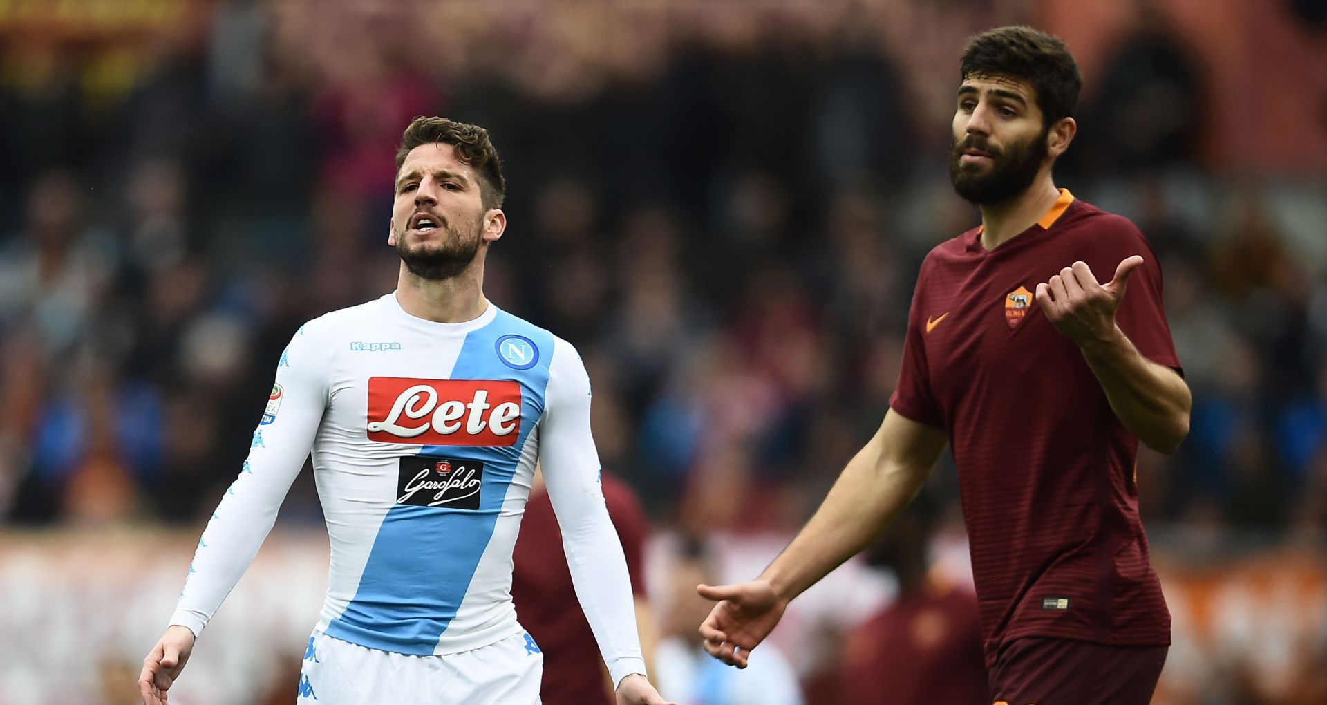 Dries Mertens Federico Fazio Roma Napoli Serie A
