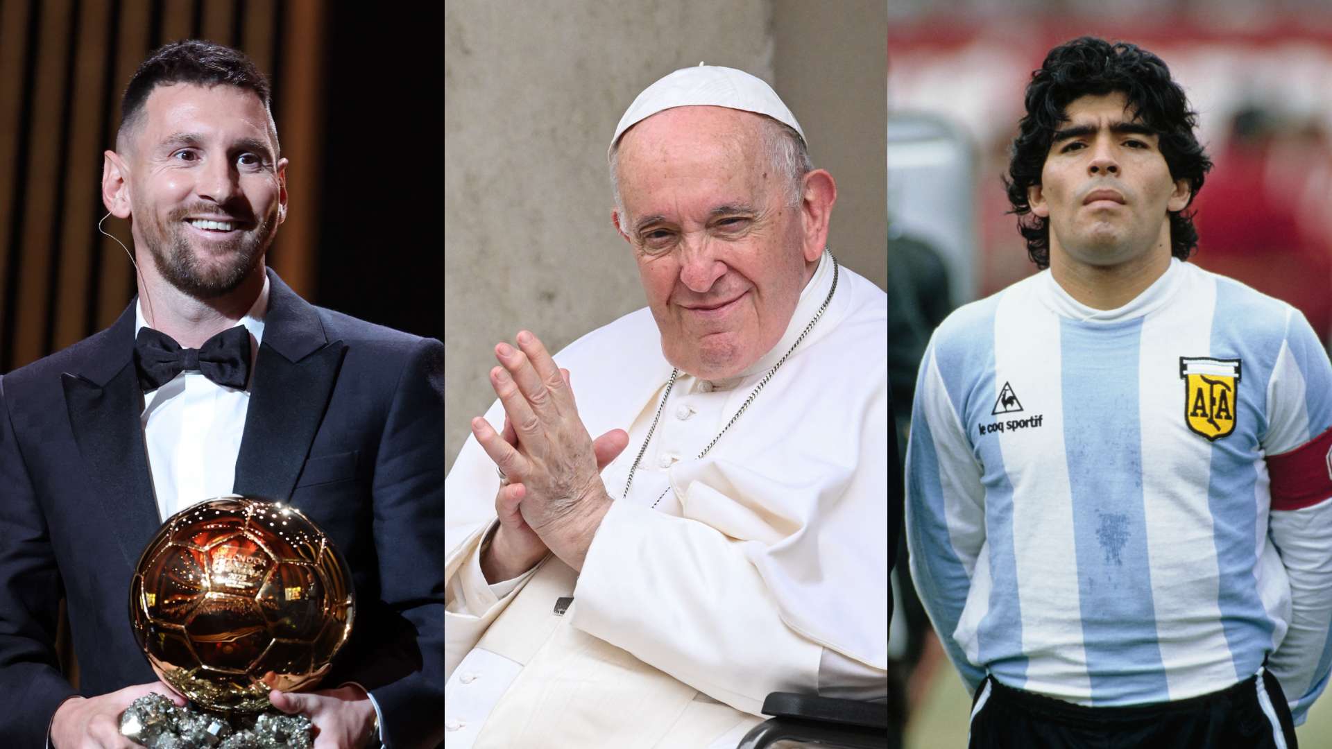 GFX Info Lionel Messi Pope Francis Diego Maradon