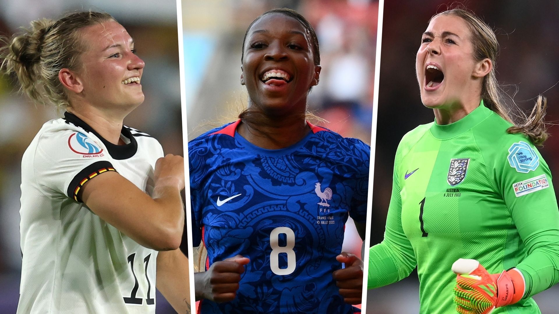 Alex Popp Grace Geyoro Mary Earps split 