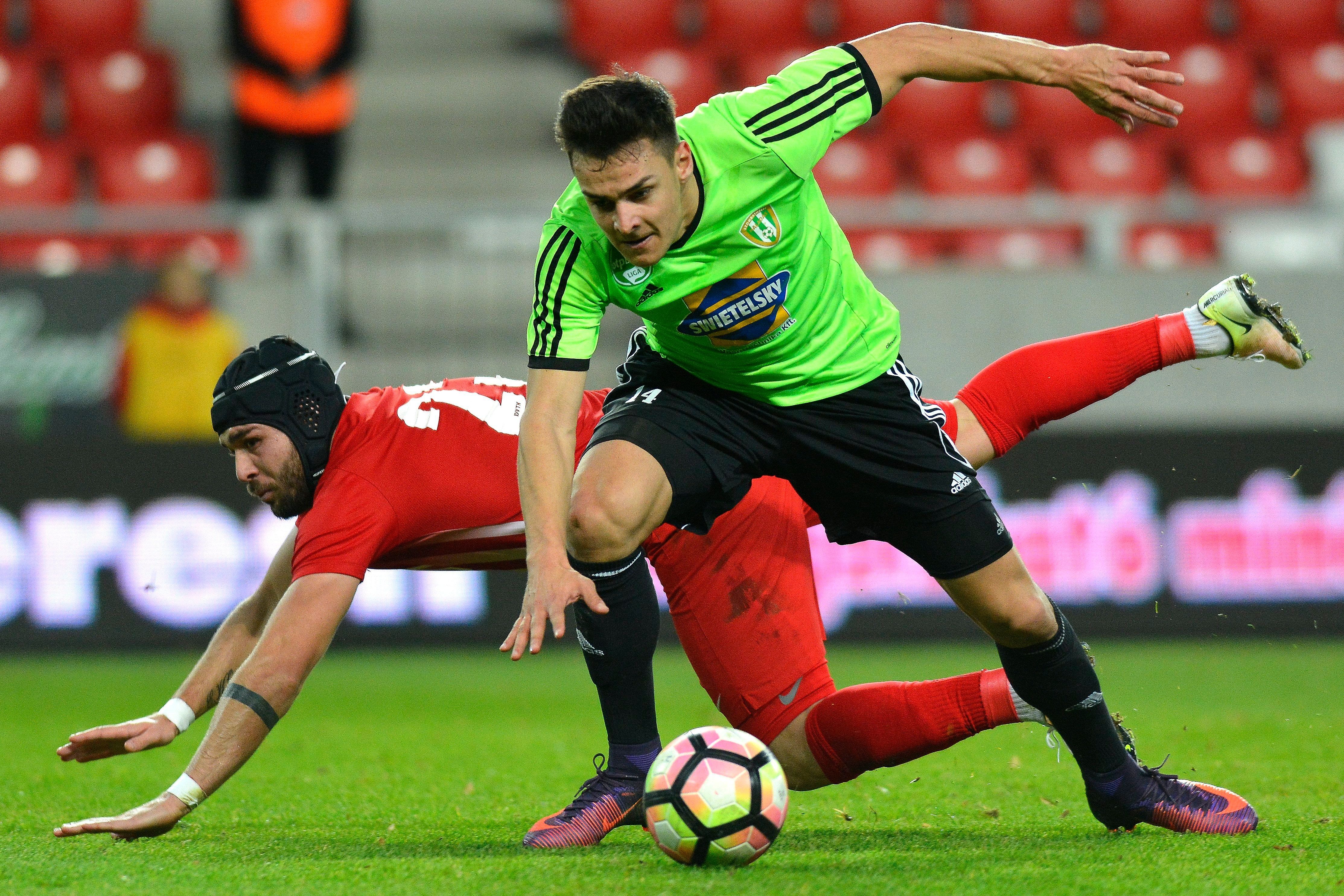 Dausvili Murtaz és Gaál Bálint a Diósgyőr 2-1 Haladás találkozón