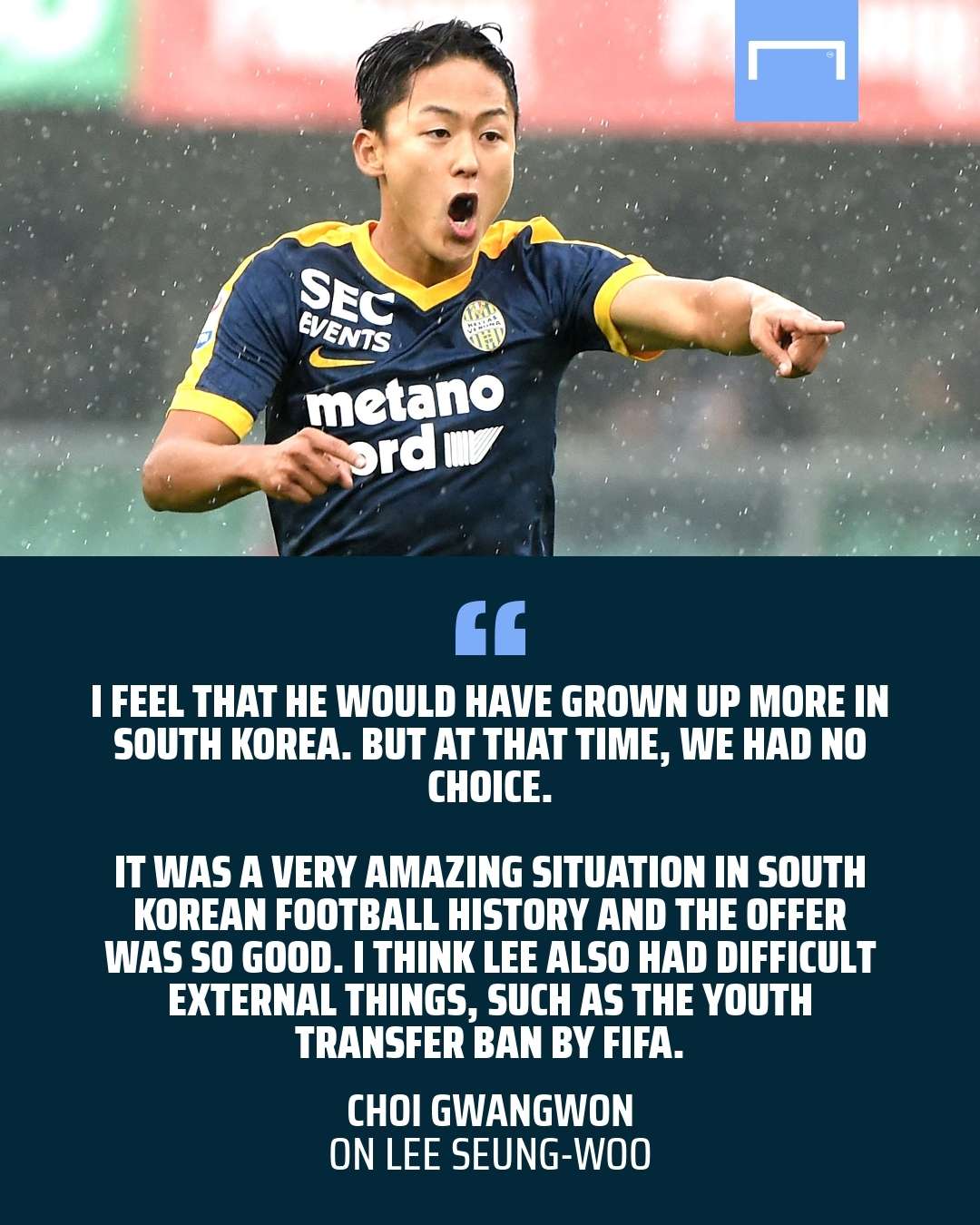 Lee Seung-woo Hellas Verona quote GFX