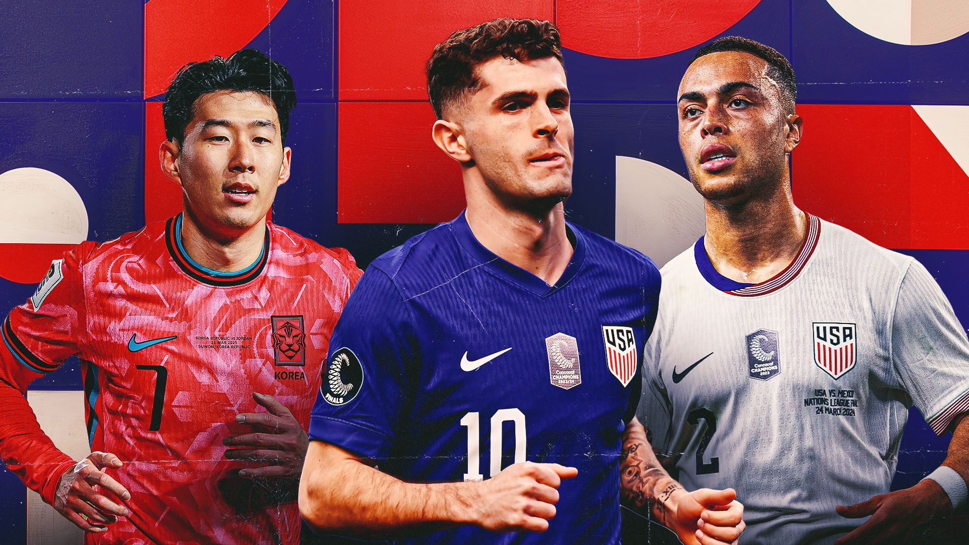 Christian Pulisic, Sergino Dest, Son Heung-Min