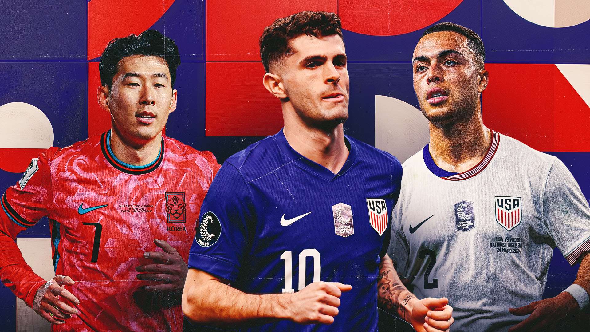 Christian Pulisic, Sergino Dest, Son Heung-Min