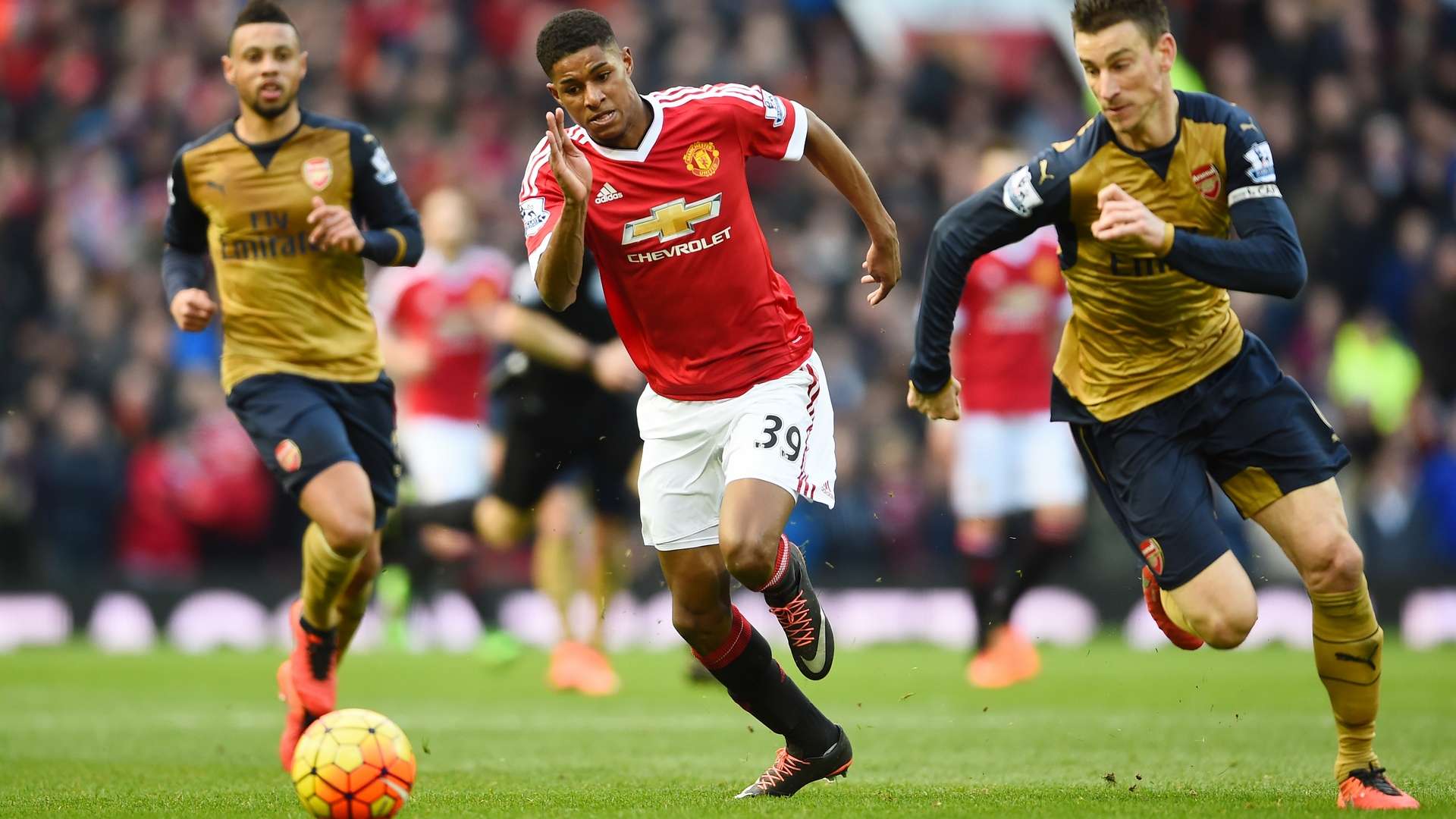 Marcus Rashford Manchester United Arsenal EPL 02282016