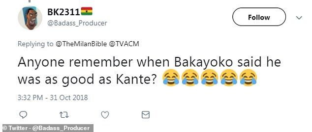 Bakayoko Milan Chelsea