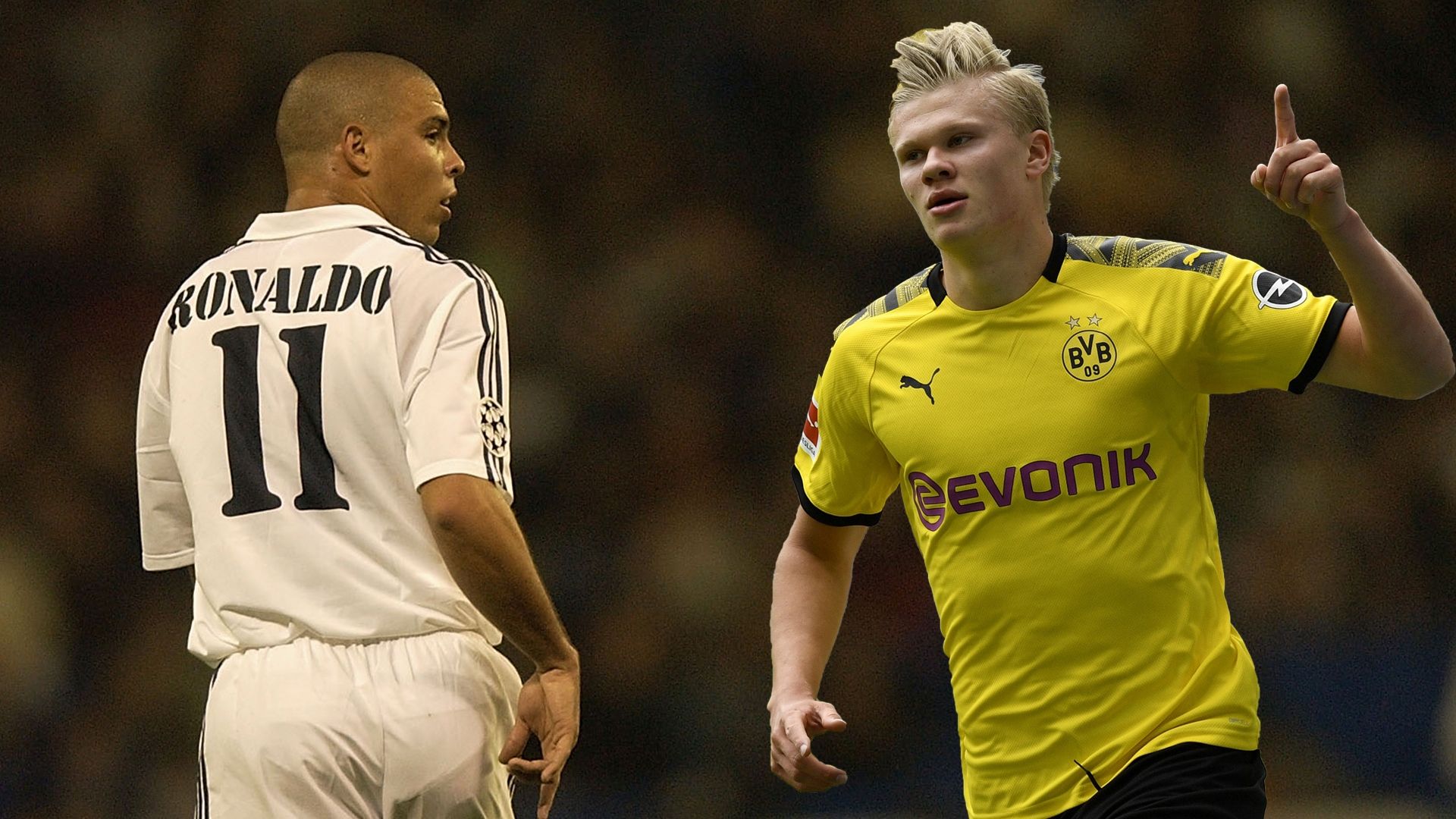Ronaldo (Real Madrid) y Haaland (Borussia Dortmund)