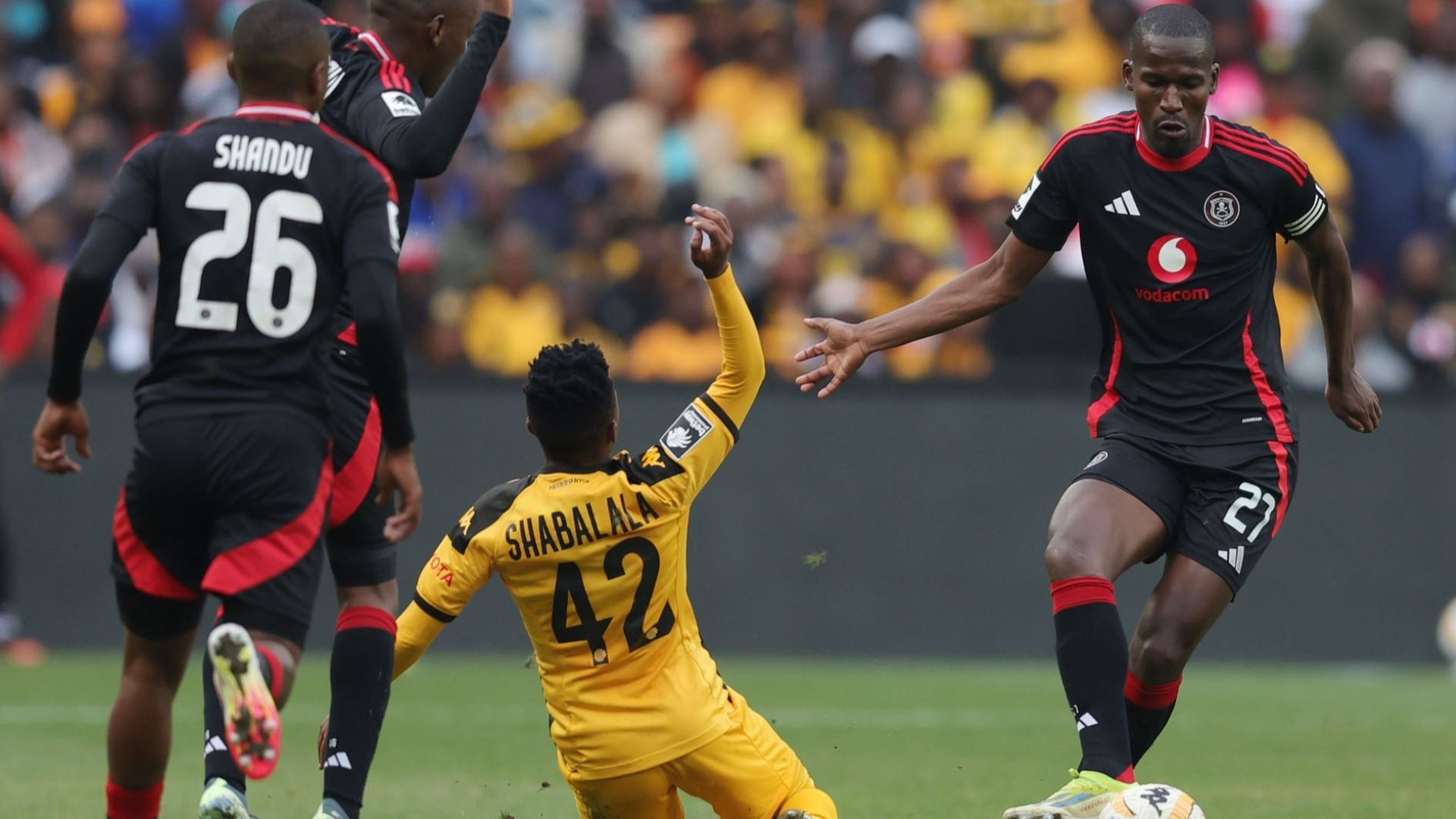 Mduduzi Shabalala, Tapelo Xoki and Bandile Shandu, Kaizer Chiefs vs Olrando Pirates