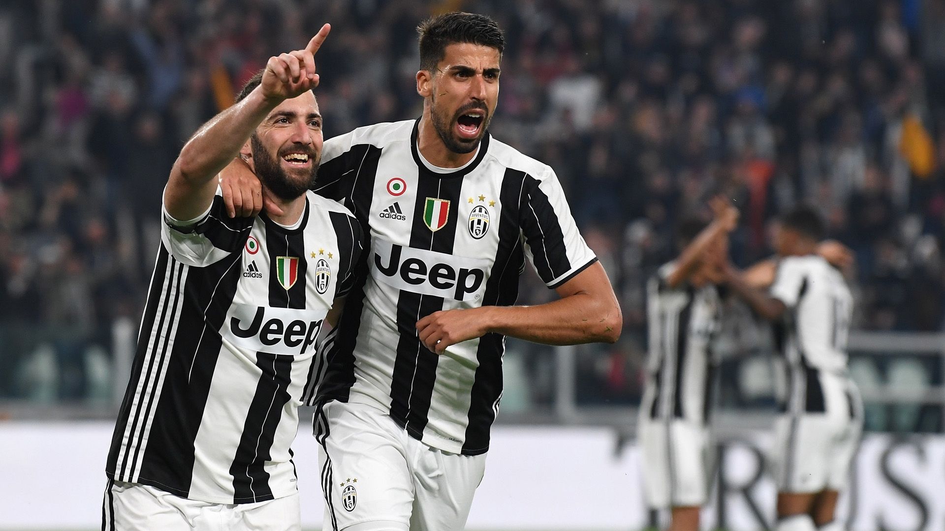 gonzalo higuain sami khedira juventus turin champions league  041217