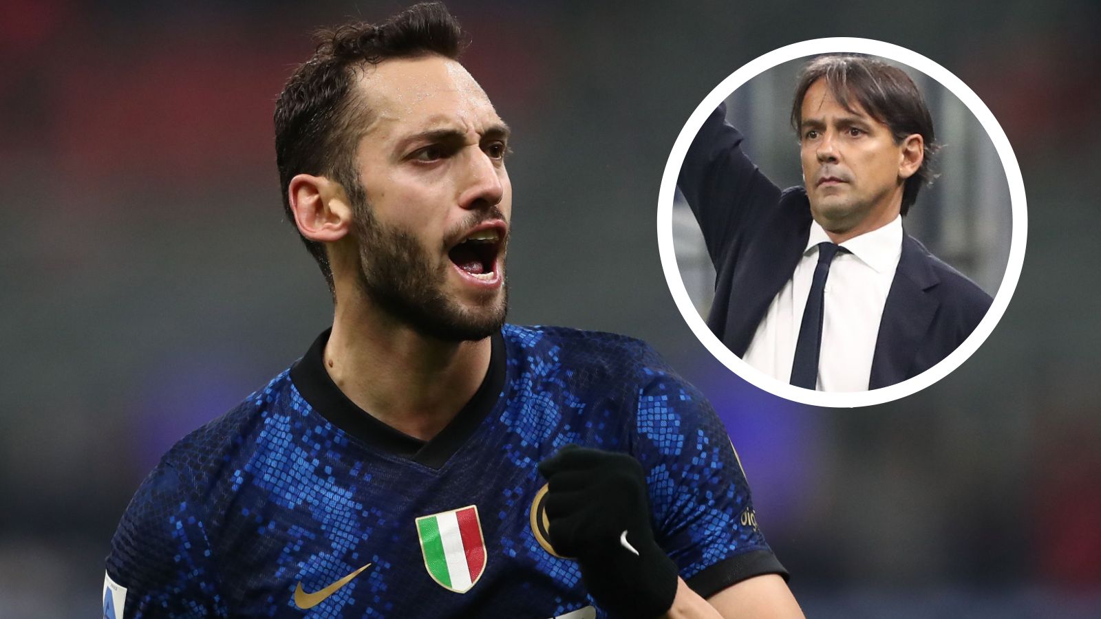 Hakan Calhanoglu Simone Inzaghi GFX