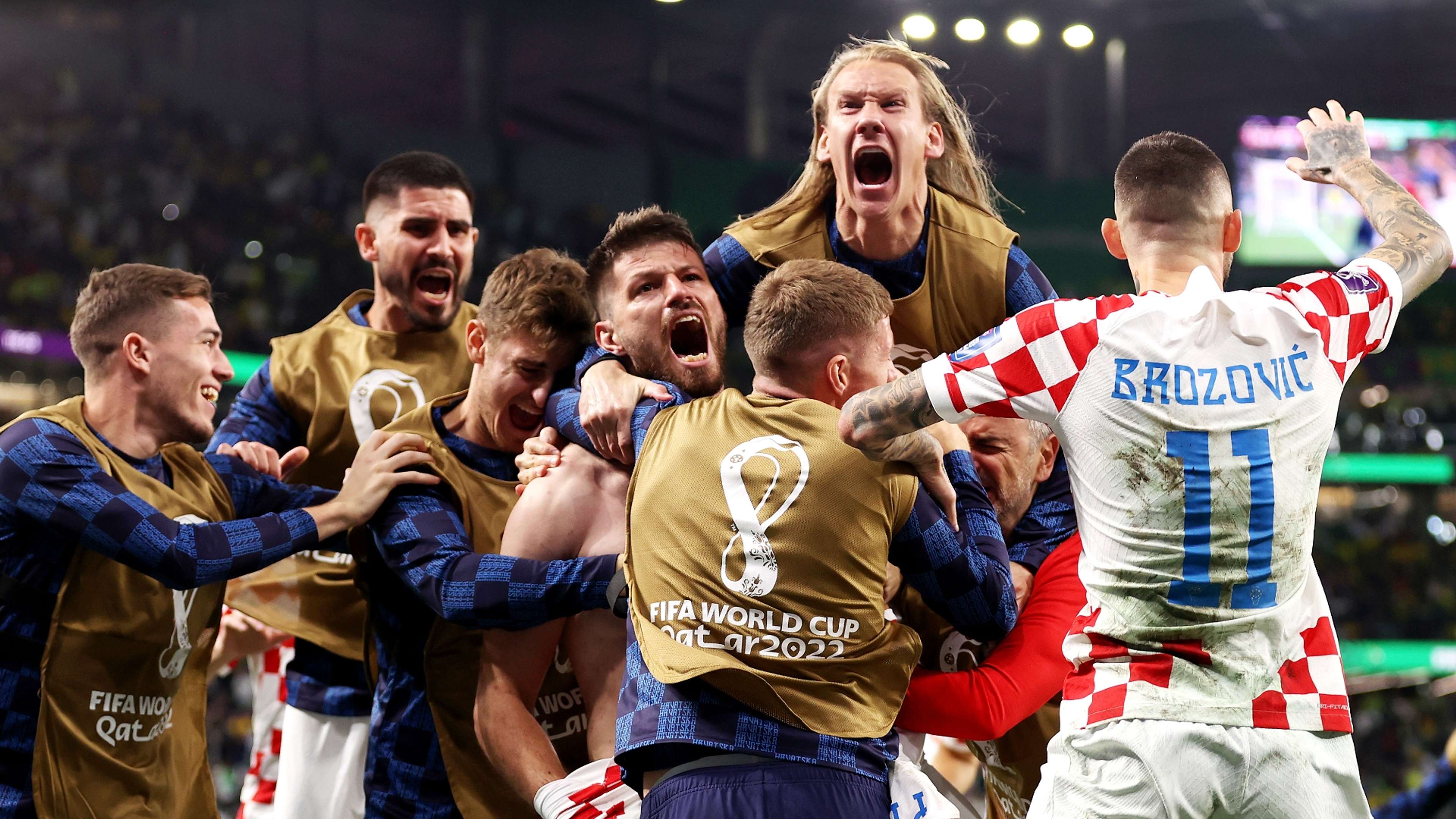 Croatia celebrating