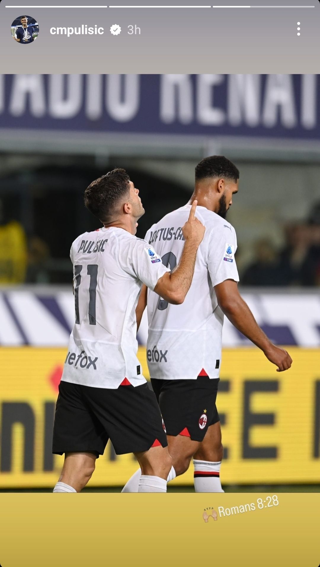 Christian Pulisic Bible celebration
