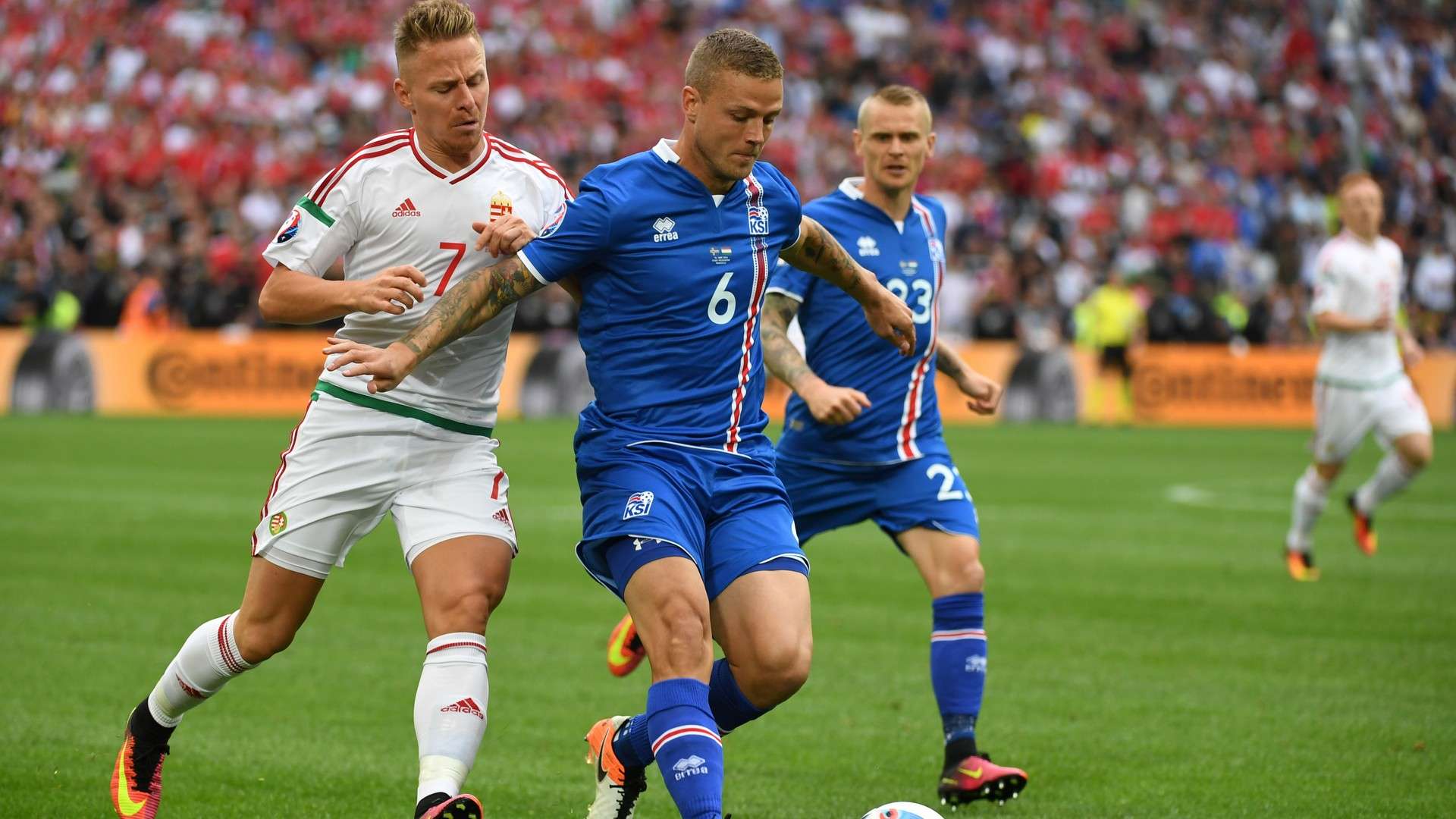 Balazs Dzsudzsak Ragnar Sigurdsson Iceland Hungary EURO 2016